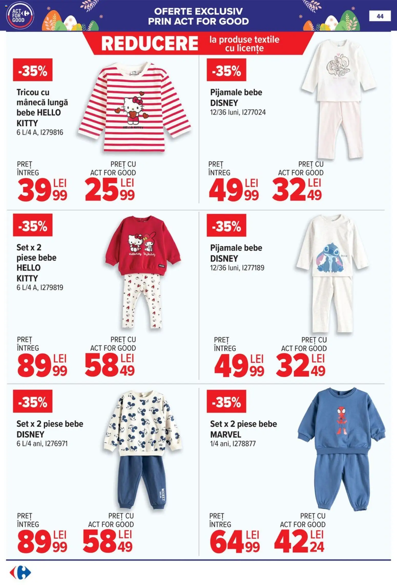 Catalog Carrefour 25 Martie - 13 Aprilie 2026 | Pagina 46 | Produse: Tricou, Pijamale
