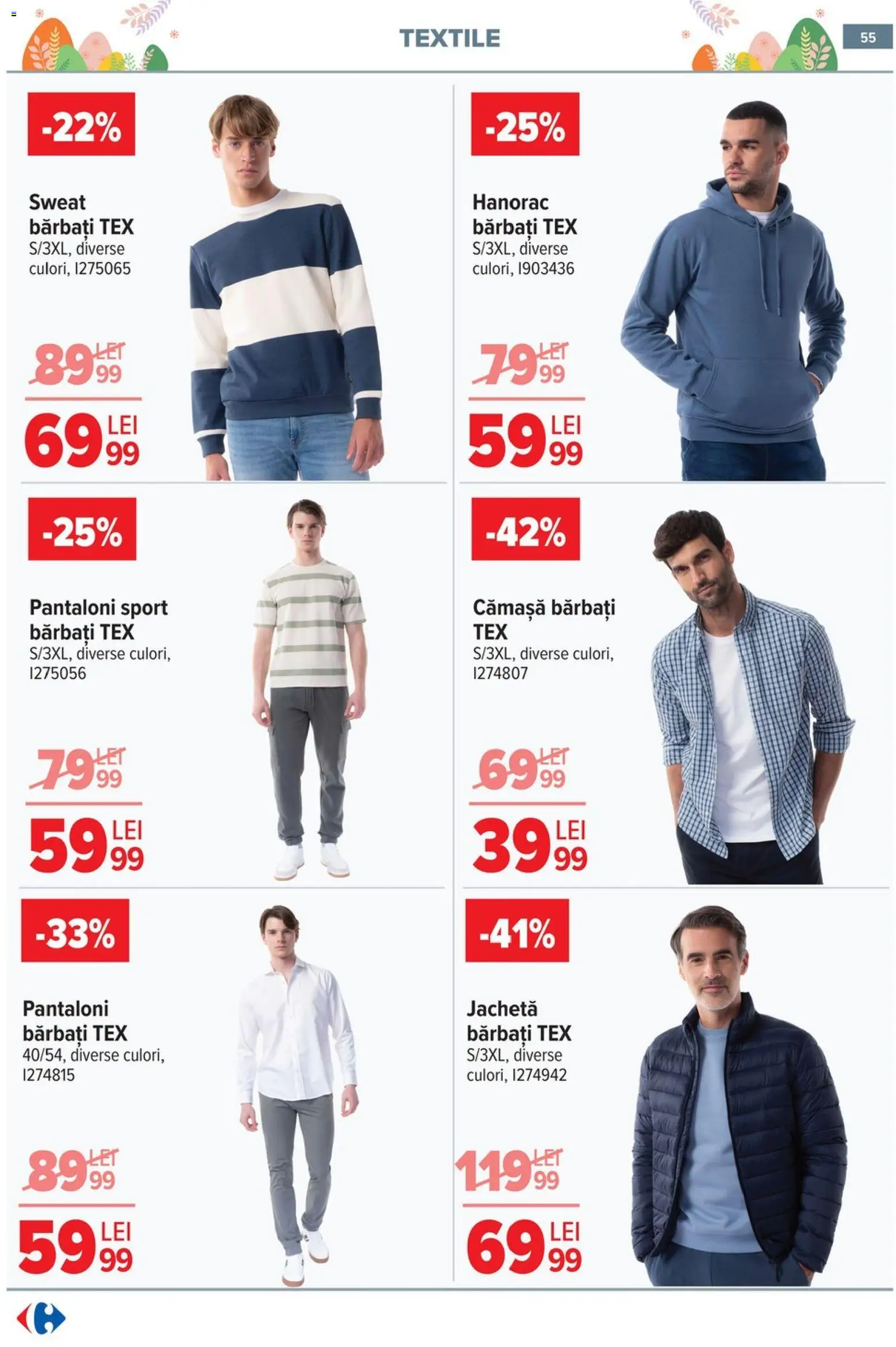 Catalog Carrefour 25 Martie - 13 Aprilie 2026 | Pagina 57 | Produse: Jachetă, Pantaloni, Keşe