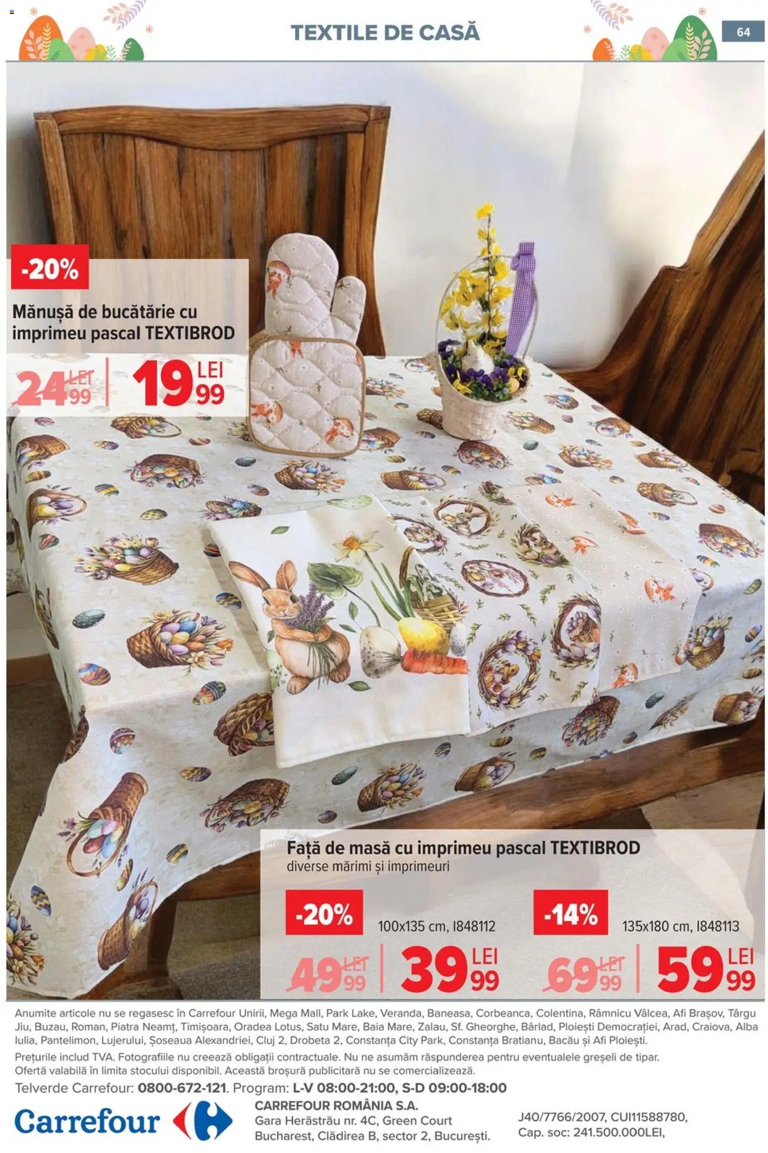 Catalog Carrefour 25 Martie - 13 Aprilie 2026 | Pagina 66 | Produse: Față de masă, Masă, Bucătărie