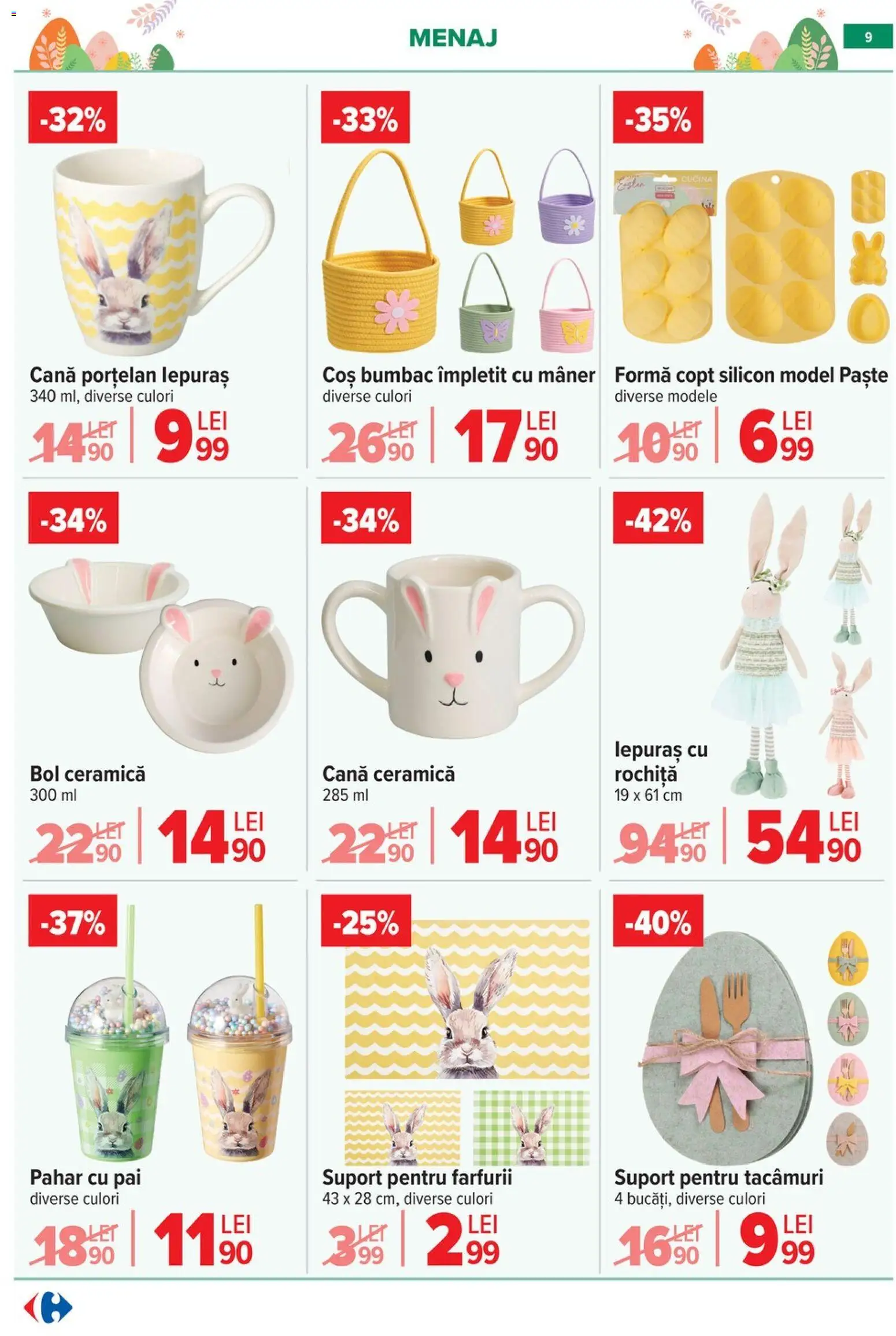 Catalog Carrefour 25 Martie - 13 Aprilie 2026 | Pagina 9 | Produse: Bol, Coș, Mâner, Paste