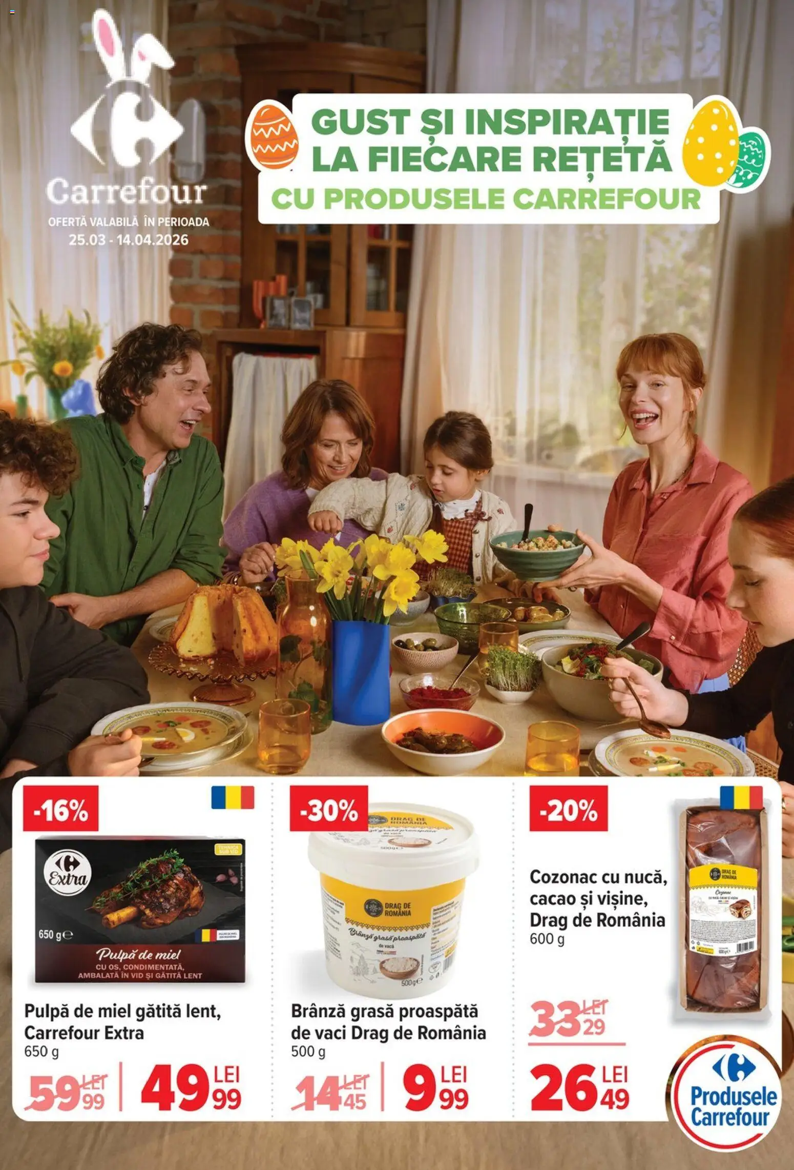 Catalog Carrefour 25 Martie - 13 Aprilie 2026 | Pagina 1 | Produse: Brânză, Cacao