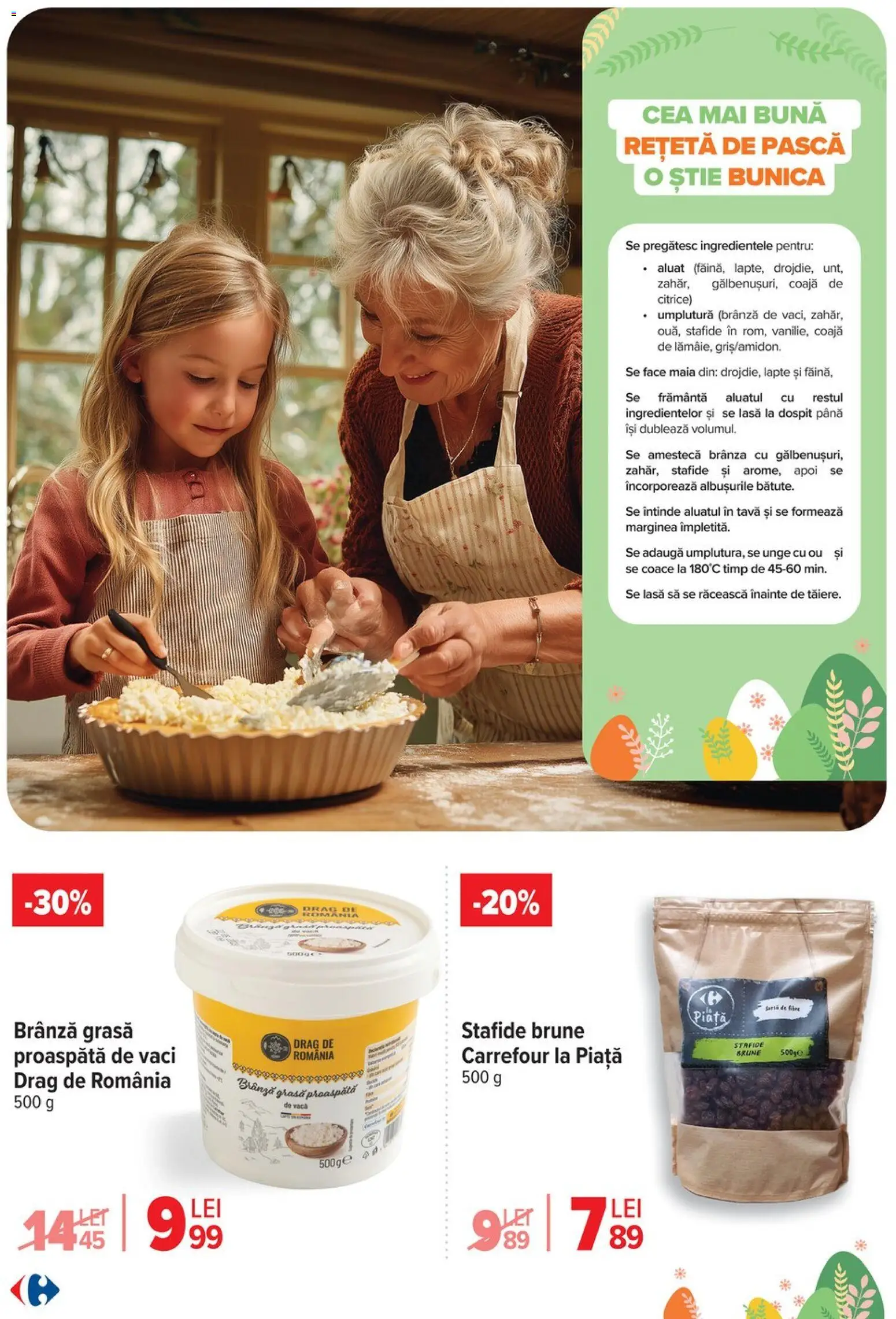 Catalog Carrefour 25 Martie - 13 Aprilie 2026 | Pagina 15 | Produse: Aluat, Lapte, Brânză, Stafide