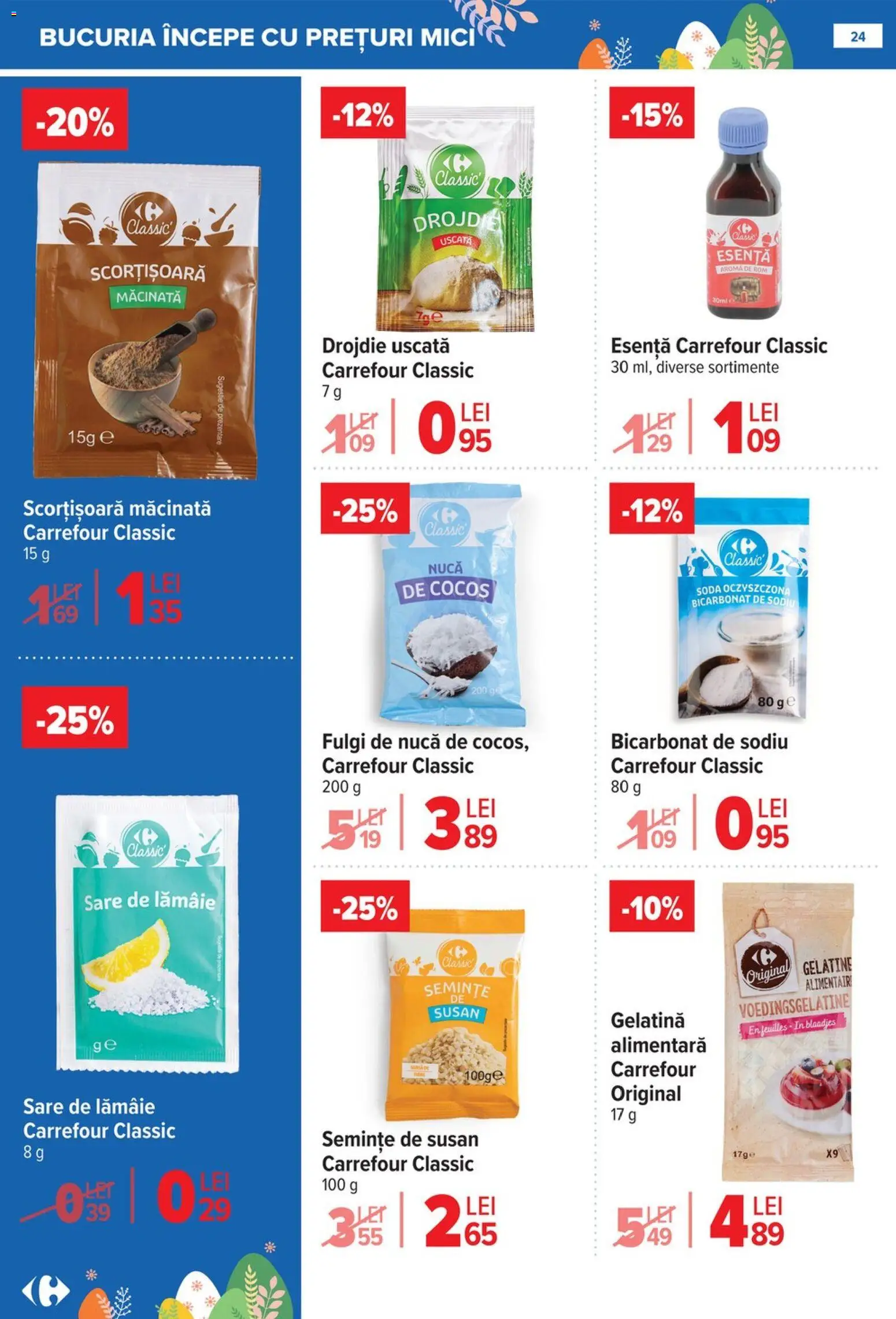Catalog Carrefour 25 Martie - 13 Aprilie 2026 | Pagina 24 | Produse: Mici, Rom, Fulgi, Lămâie