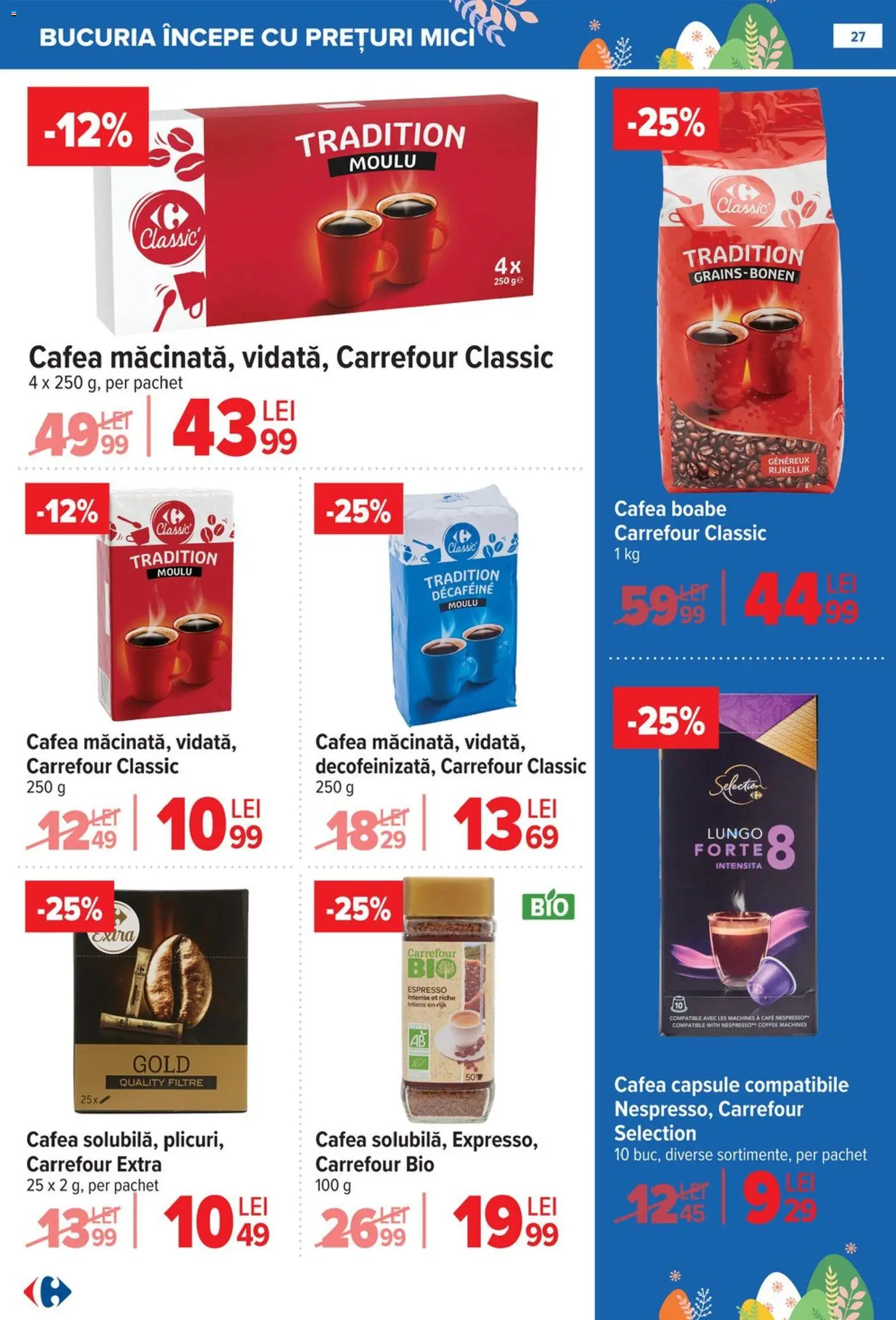 Catalog Carrefour 25 Martie - 13 Aprilie 2026 | Pagina 27 | Produse: Şerit ödül, Cafea