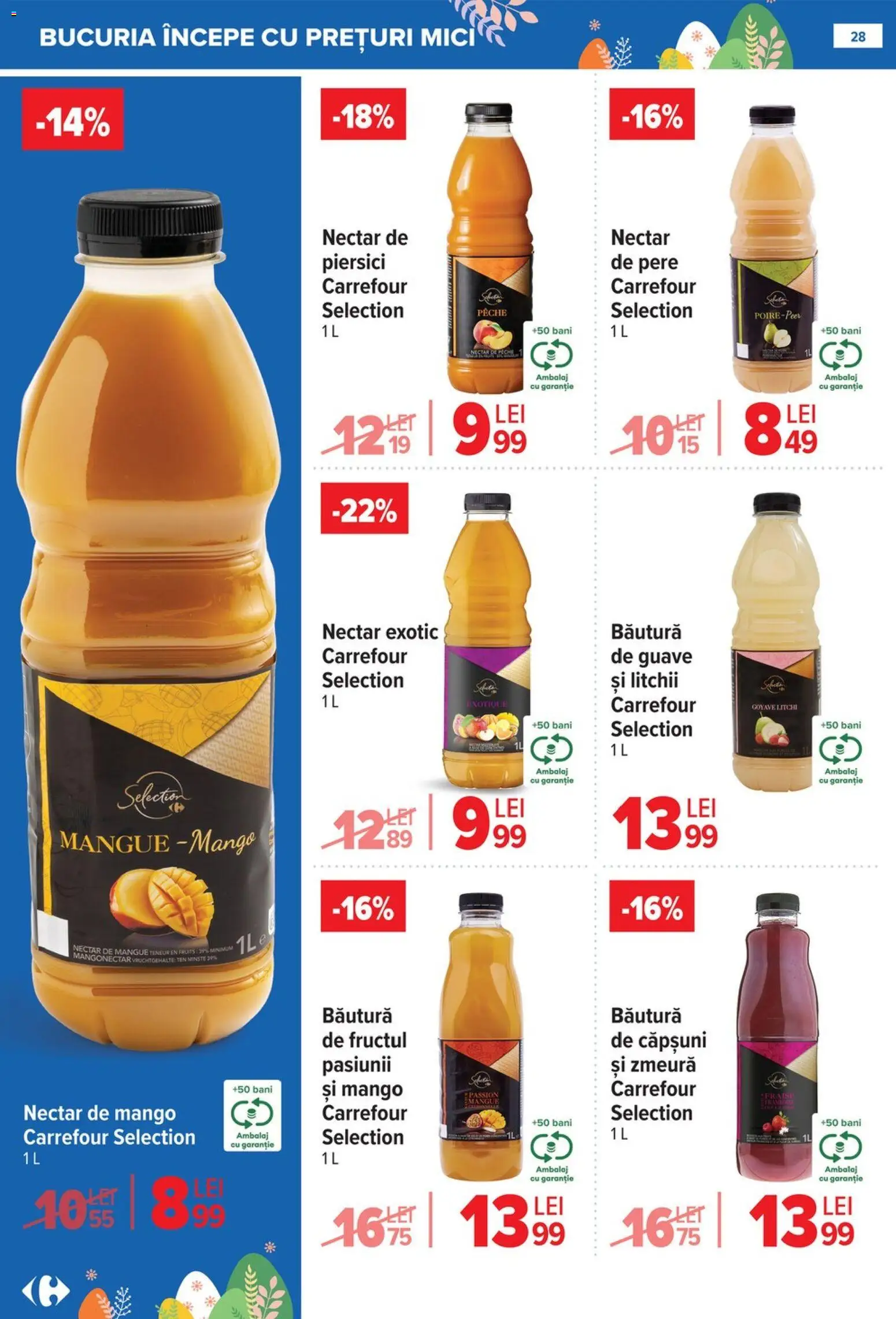 Catalog Carrefour 25 Martie - 13 Aprilie 2026 | Pagina 28 | Produse: Zmeură, Mici, Căpșuni, Mango
