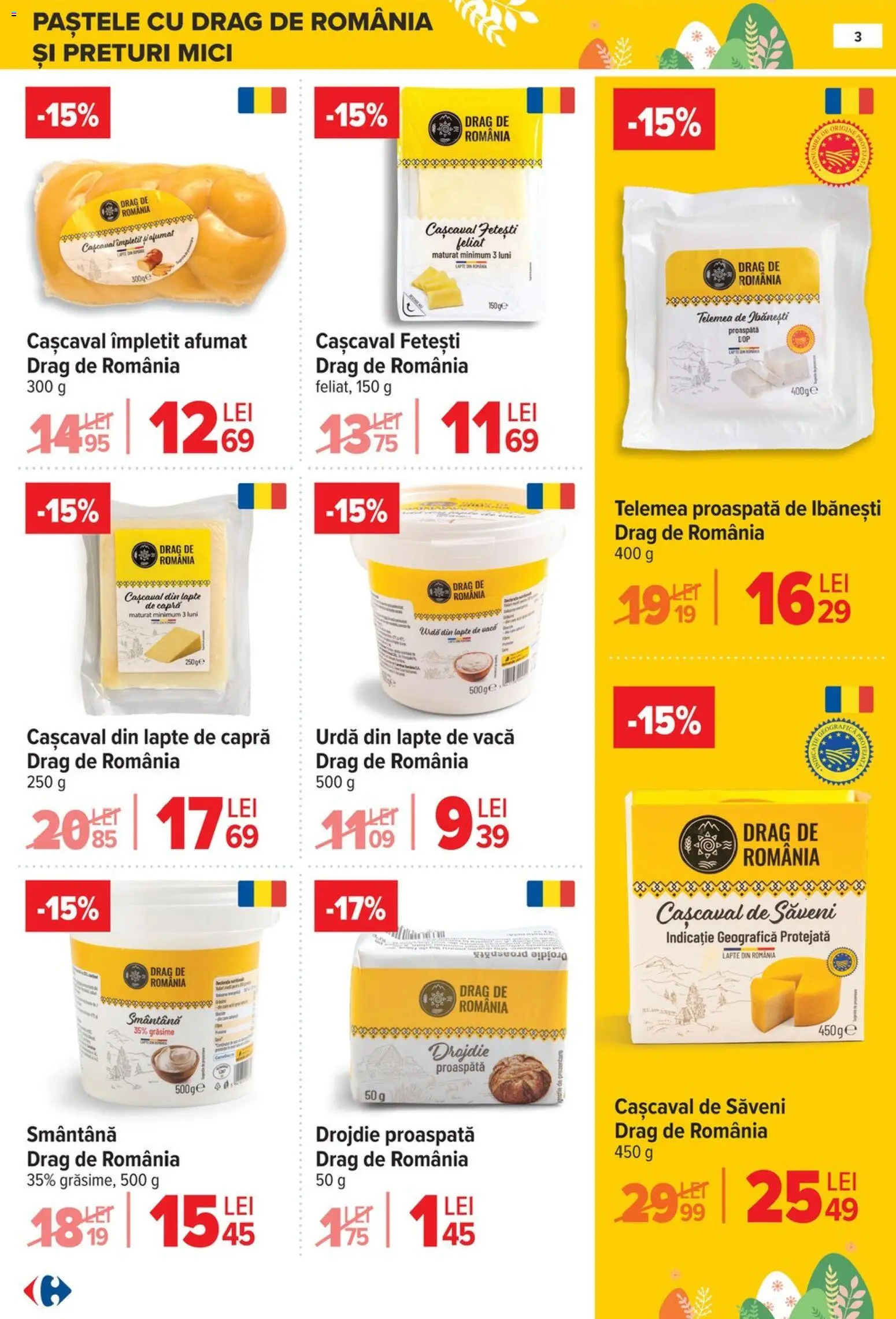 Catalog Carrefour 25 Martie - 13 Aprilie 2026 | Pagina 3 | Produse: Cașcaval, Mici, Lapte, Smântână