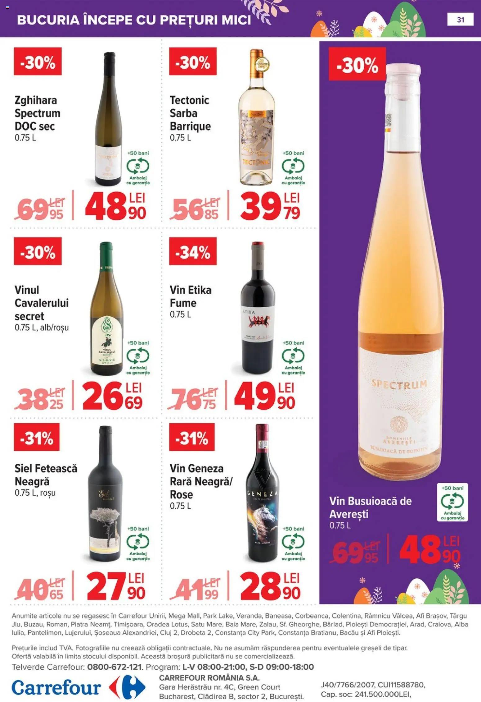 Catalog Carrefour 25 Martie - 13 Aprilie 2026 | Pagina 31 | Produse: Mici, Vin