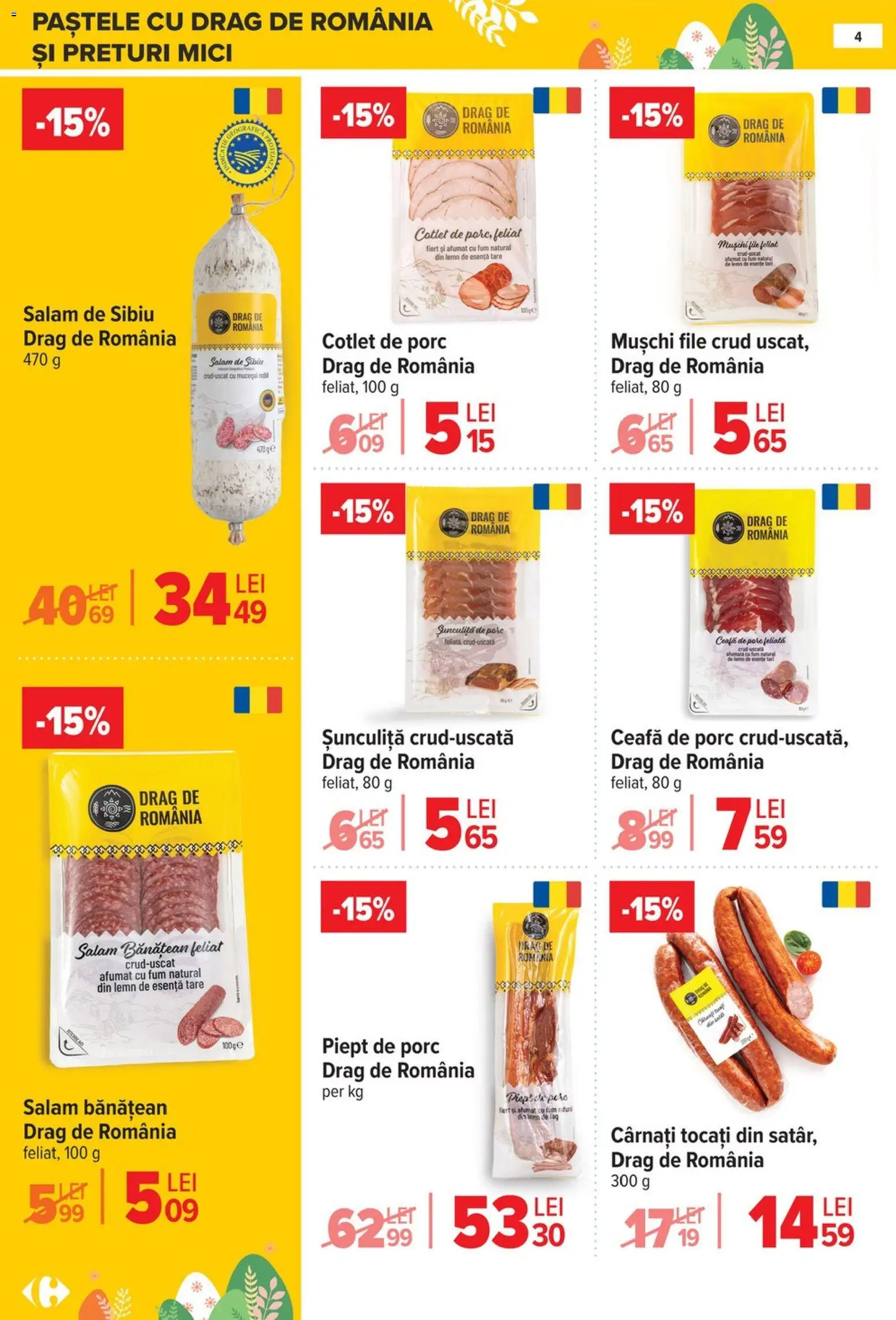 Catalog Carrefour 25 Martie - 13 Aprilie 2026 | Pagina 4 | Produse: Keçeli kalem, Lait de coco, Salam, Cârnați
