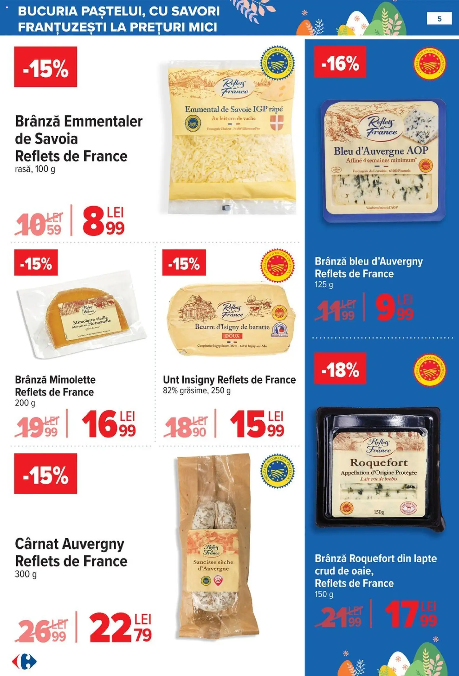 Catalog Carrefour 25 Martie - 13 Aprilie 2026 | Pagina 5 | Produse: Mici, Lapte, Unt, Brânză