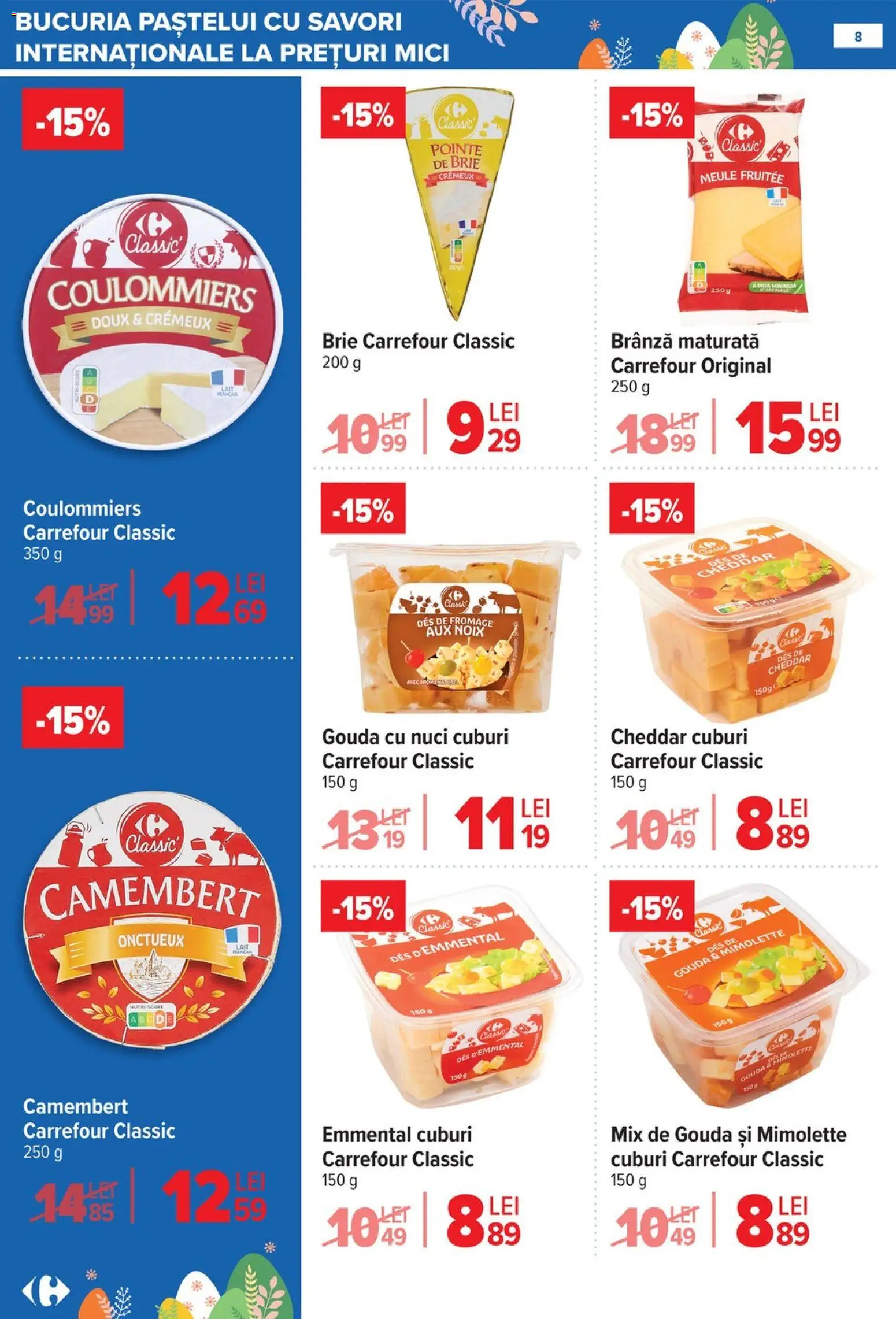 Catalog Carrefour 25 Martie - 13 Aprilie 2026 | Pagina 8 | Produse: Mici, Brânză, Nuci, Gouda