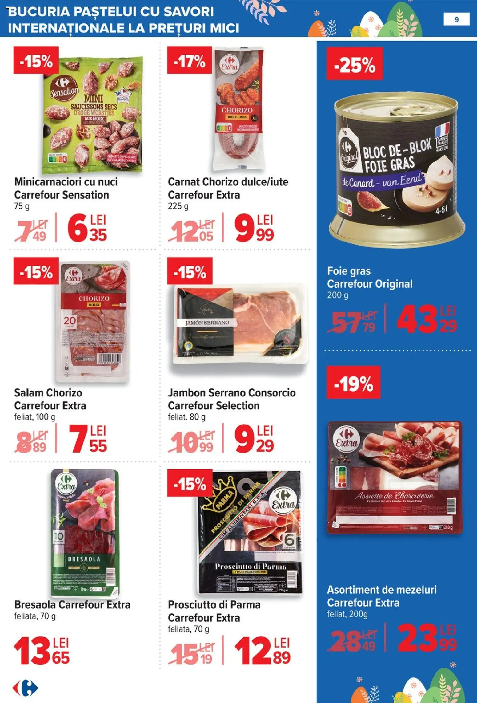 Catalog Carrefour 25 Martie - 13 Aprilie 2026 | Pagina 9 | Produse: Mici, Salam, Nuci