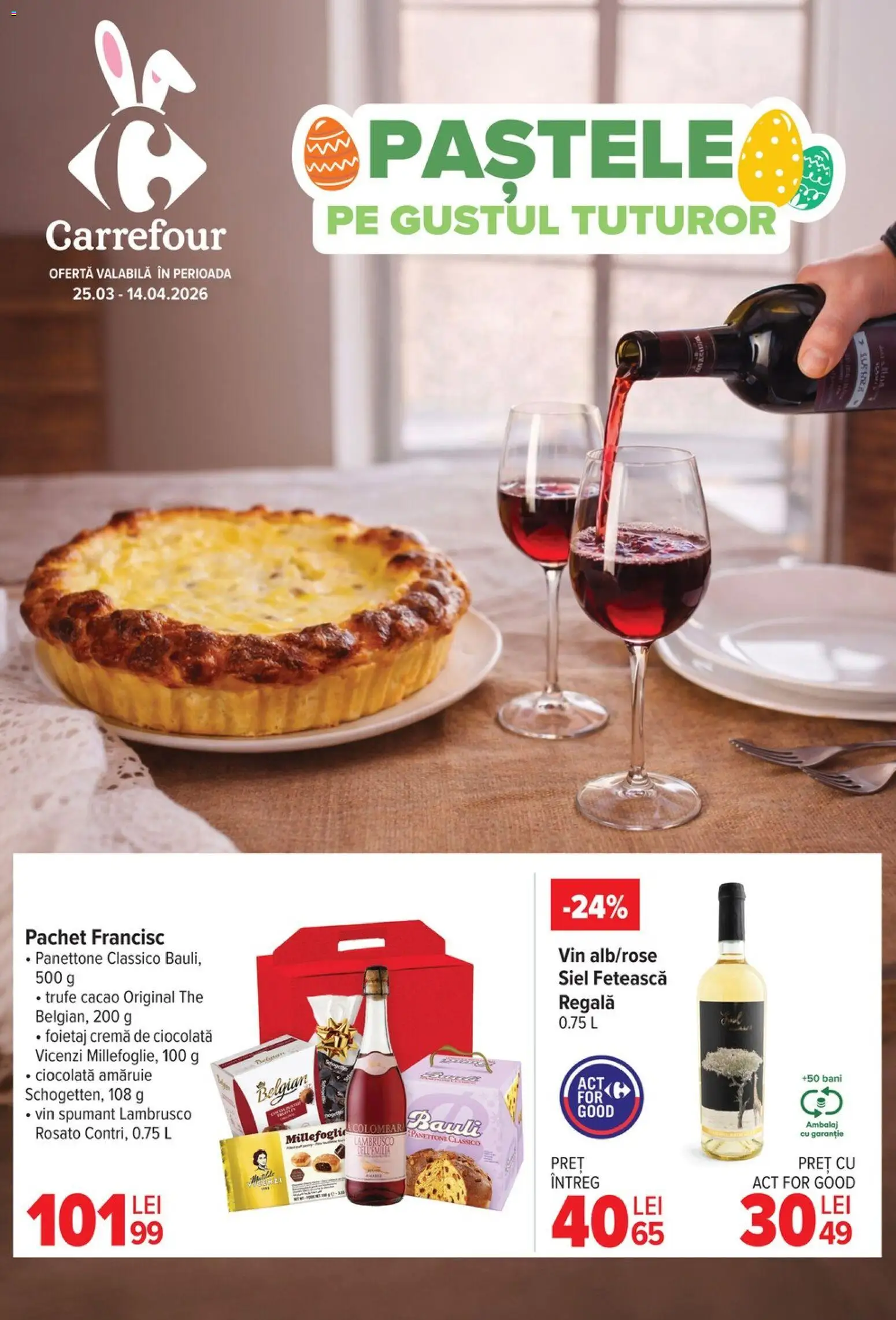 Catalog Carrefour 25 Martie - 13 Aprilie 2026 | Pagina 1 | Produse: Foietaj, Cremă, Ciocolată, Cacao