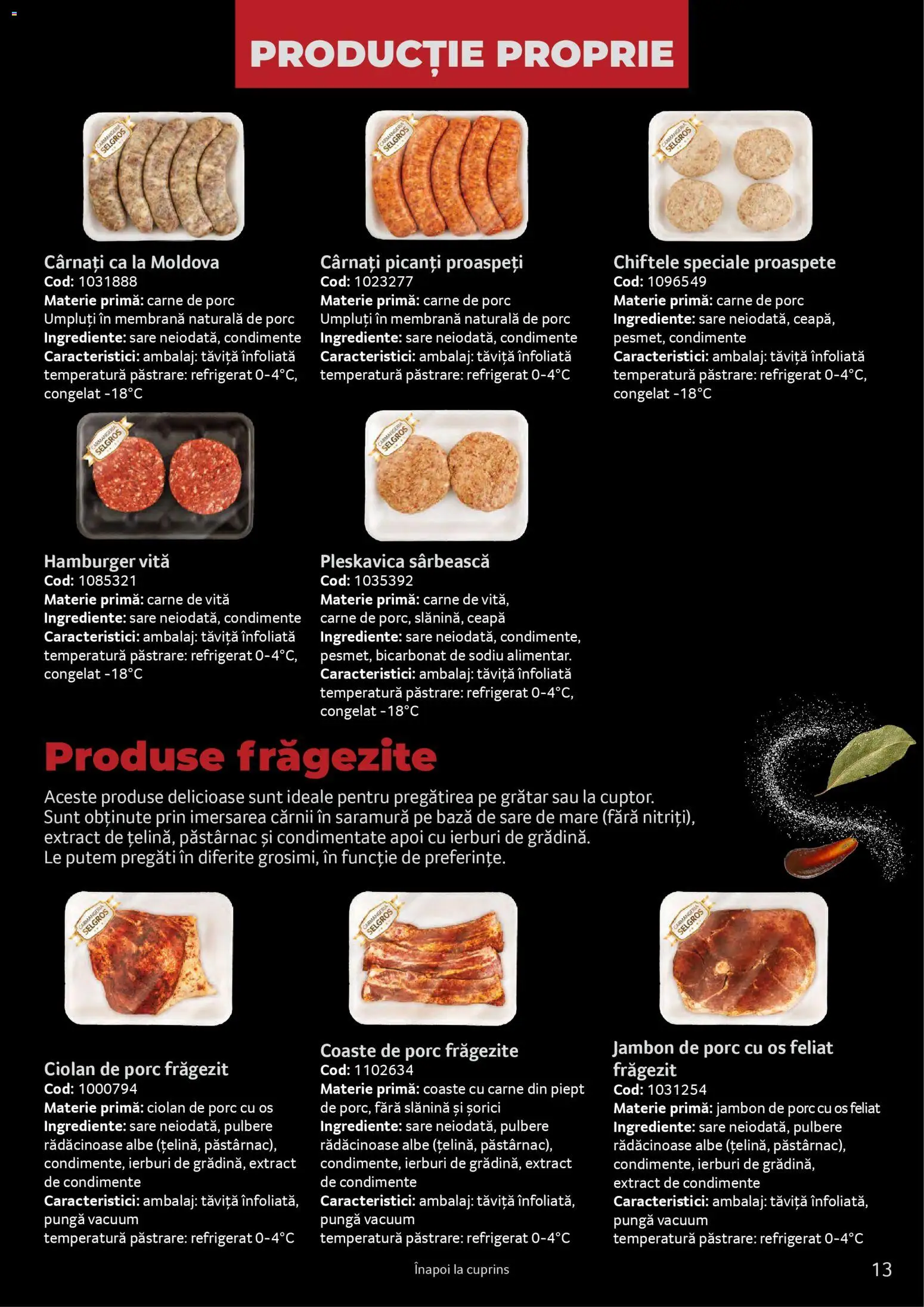 Catalog Selgros 25 2026 - 30 Martie 2027 | Pagina 13 | Produse: Press Kemik, Carne De Porc, Condimente, Sare