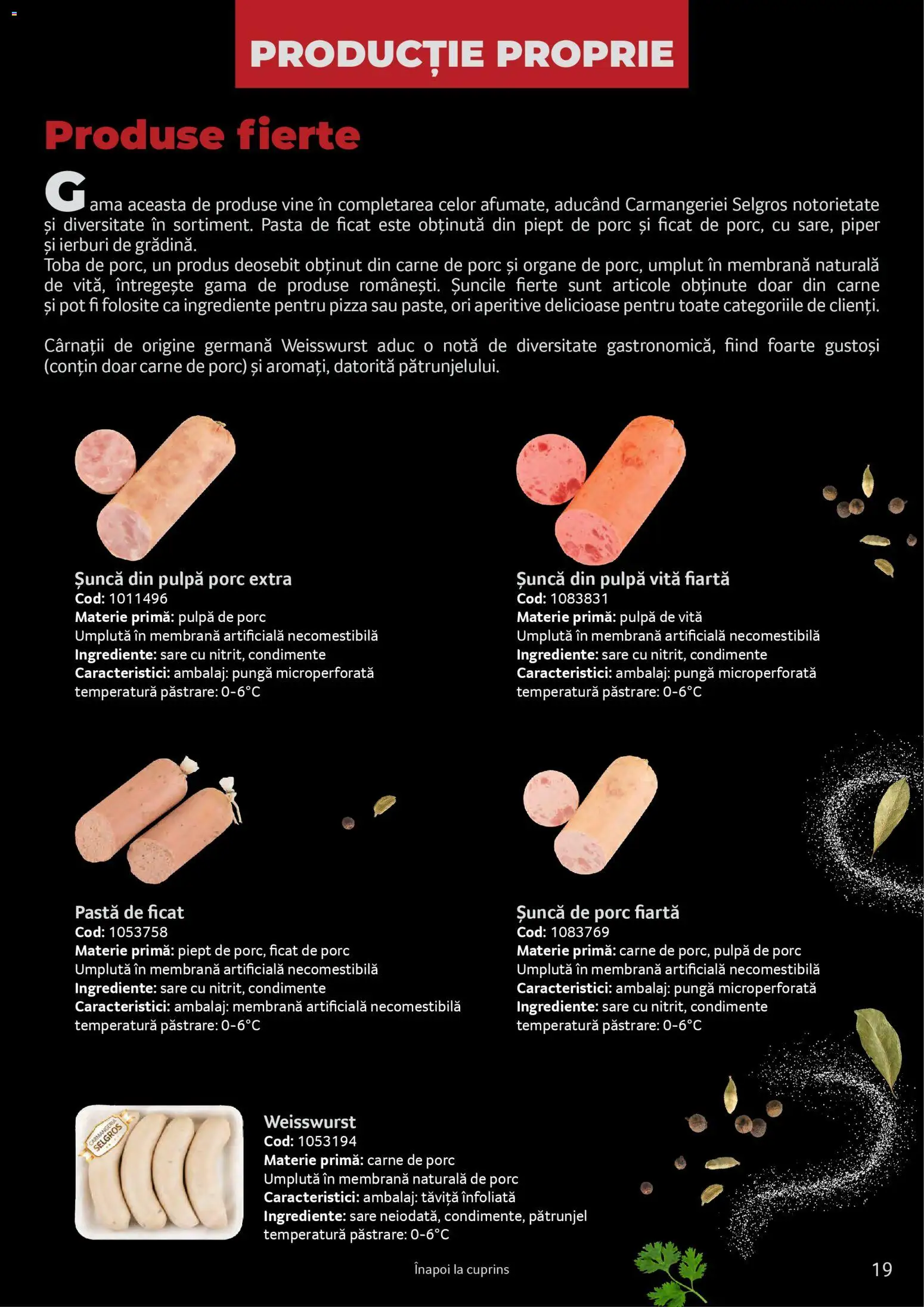 Catalog Selgros 25 2026 - 30 Martie 2027 | Pagina 19 | Produse: Șuncă, Carne De Porc, Condimente, Sare