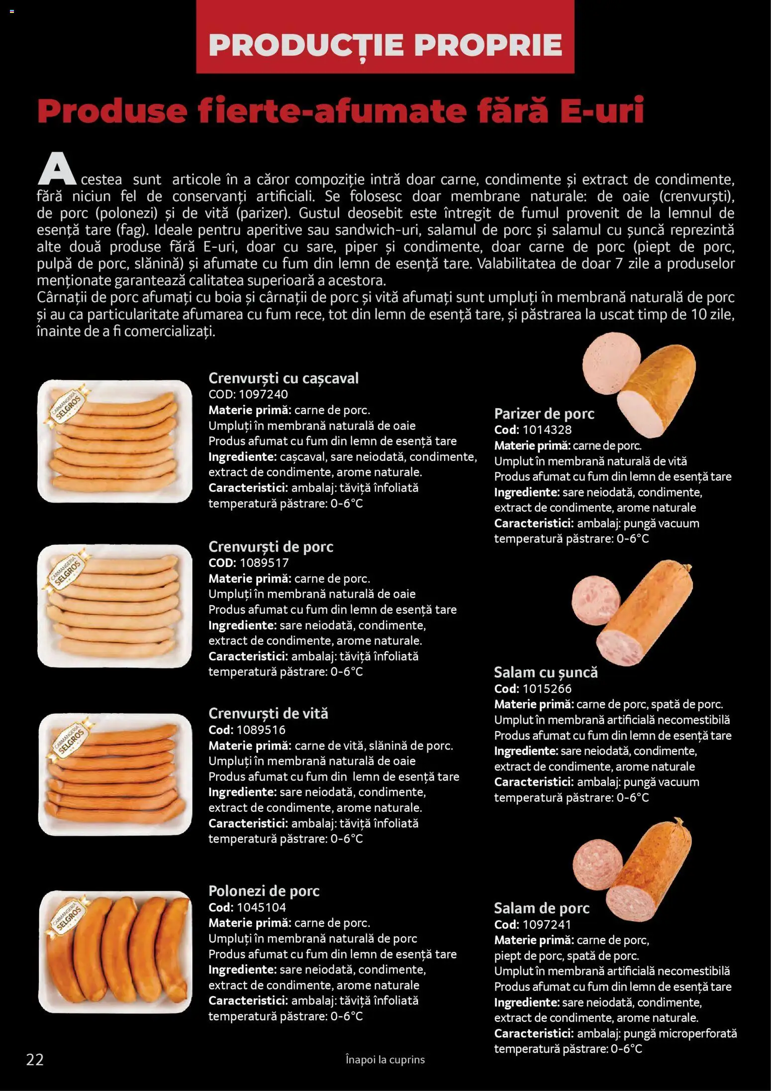 Catalog Selgros 25 2026 - 30 Martie 2027 | Pagina 22 | Produse: Șuncă, Condimente, Sare, Piper