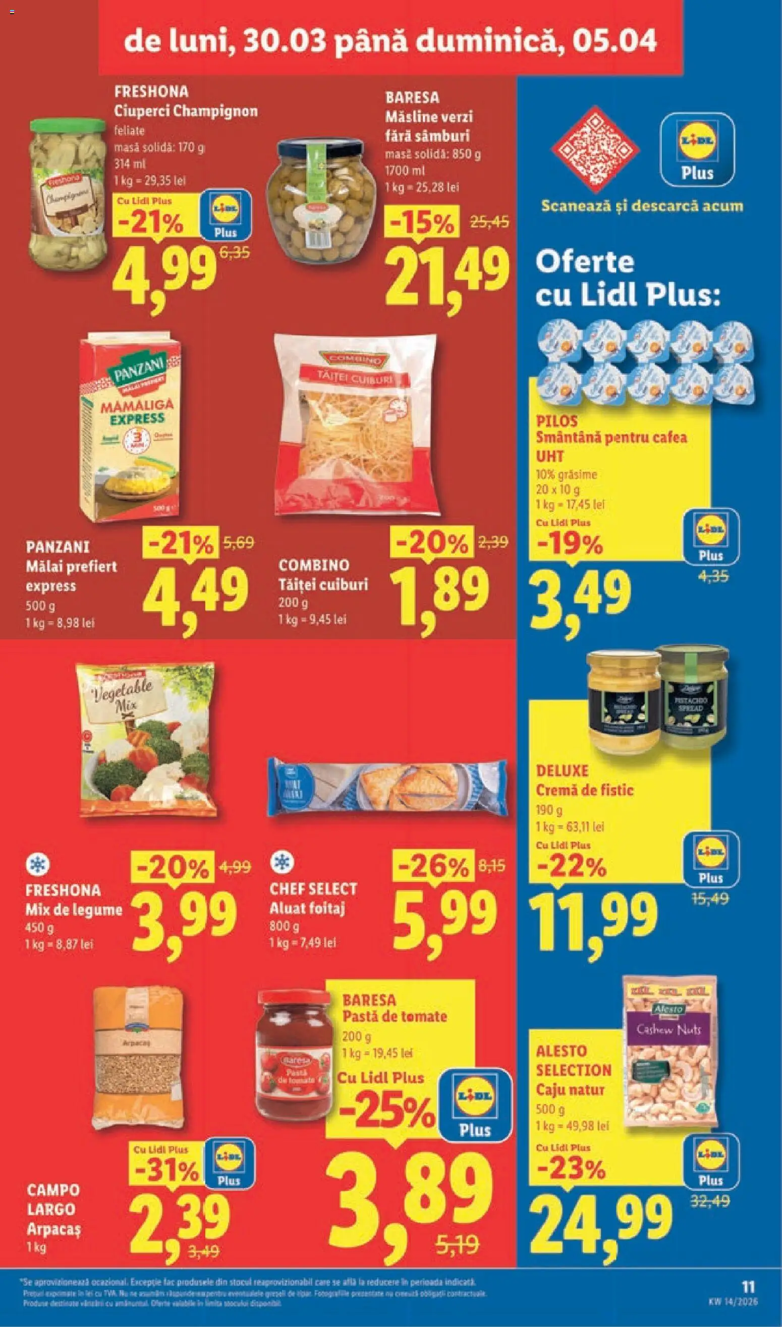 Catalog LIDL 30 Martie - 4 Aprilie 2026 | Pagina 11 | Produse: Cremă, Caju, Fistic, Mălai