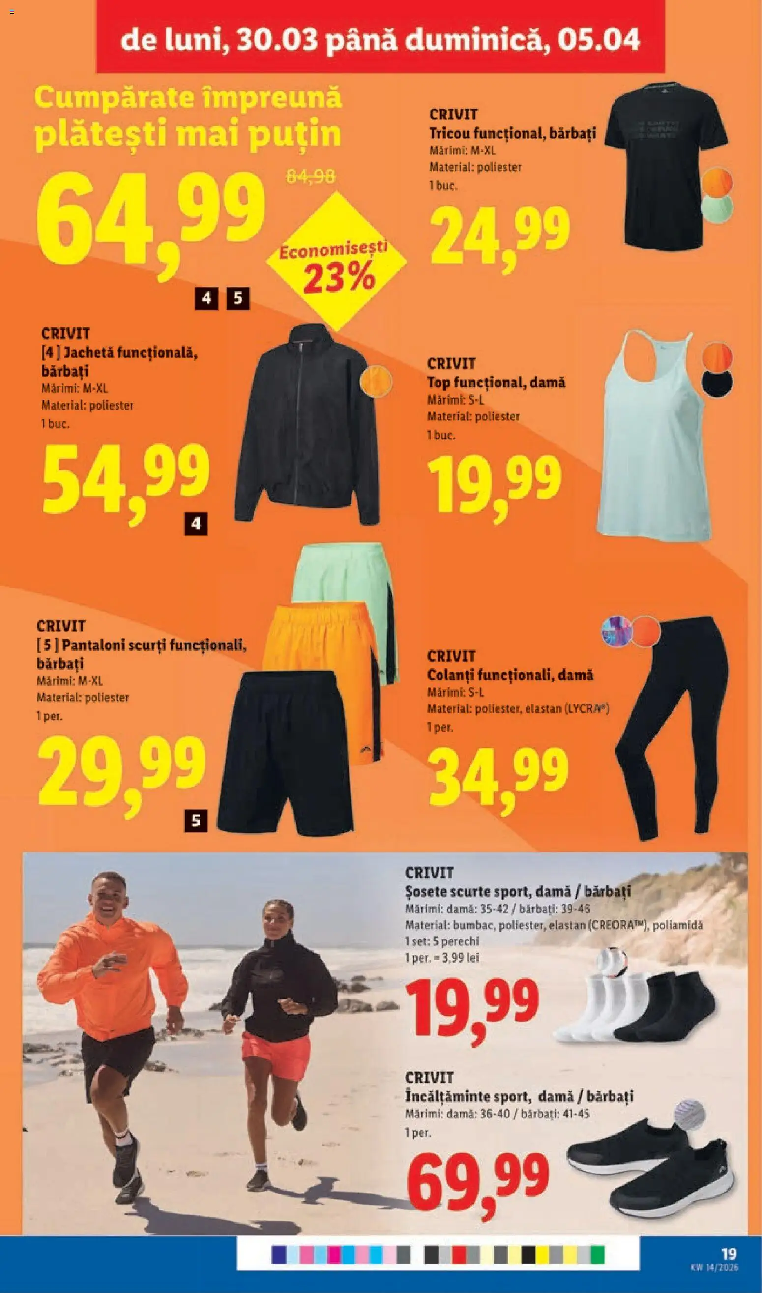 Catalog LIDL 30 Martie - 4 Aprilie 2026 | Pagina 19 | Produse: Top, Bornoz takımı, Pantaloni, Colanți