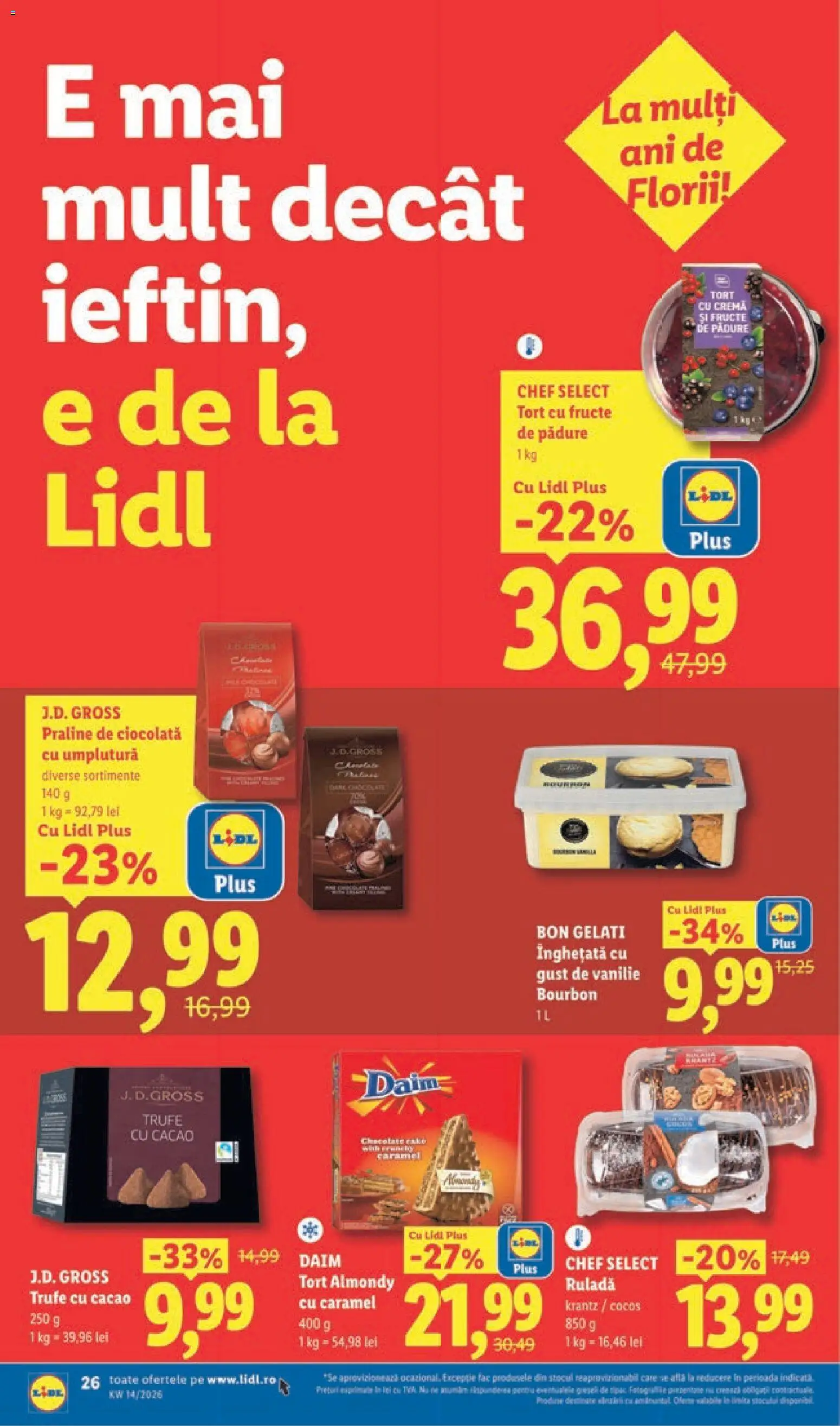 Catalog LIDL 30 Martie - 4 Aprilie 2026 | Pagina 26 | Produse: Tort, Praline, Bourbon, Cacao