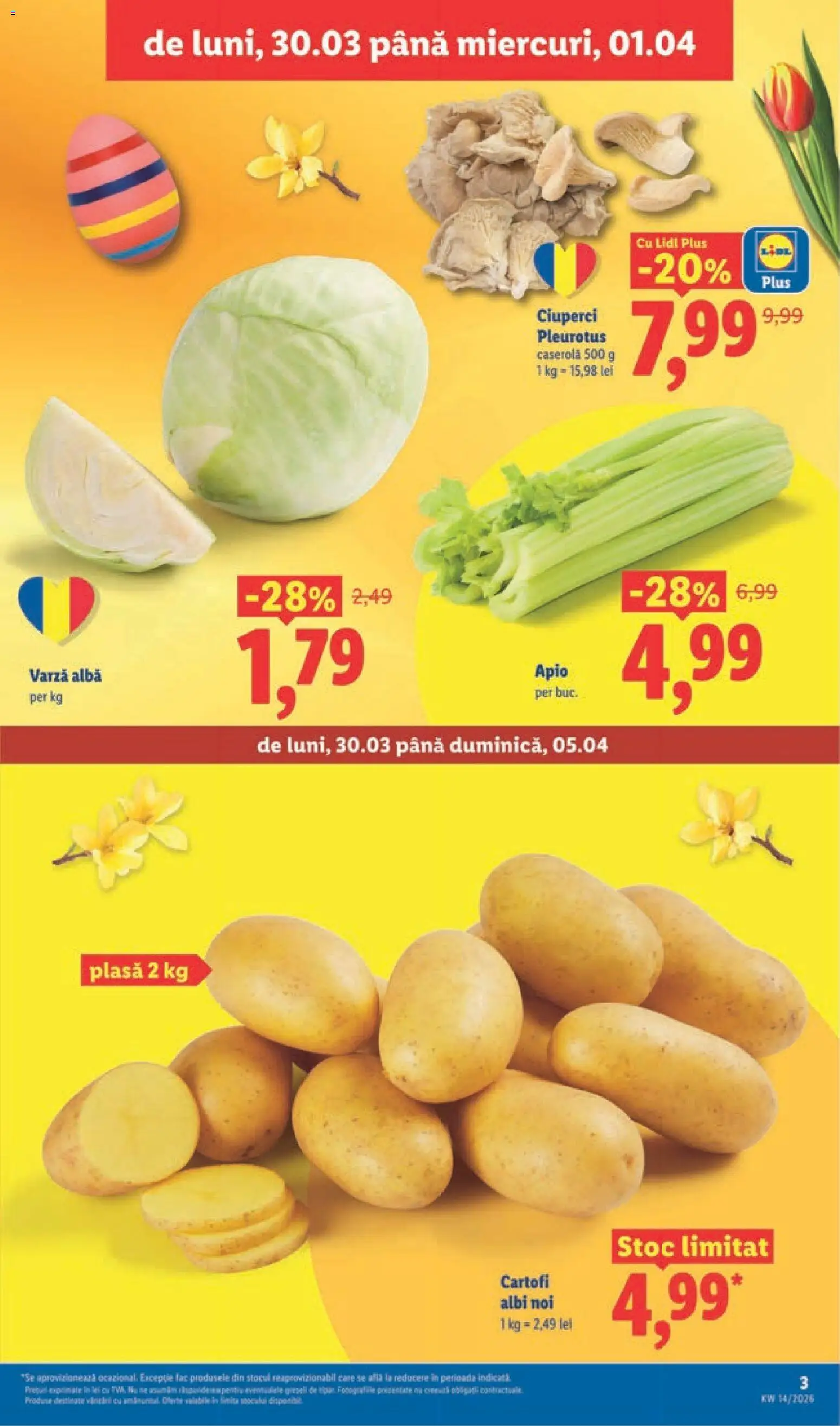 Catalog LIDL 30 Martie - 4 Aprilie 2026 | Pagina 3 | Produse: Varză, Ciuperci, Cartofi