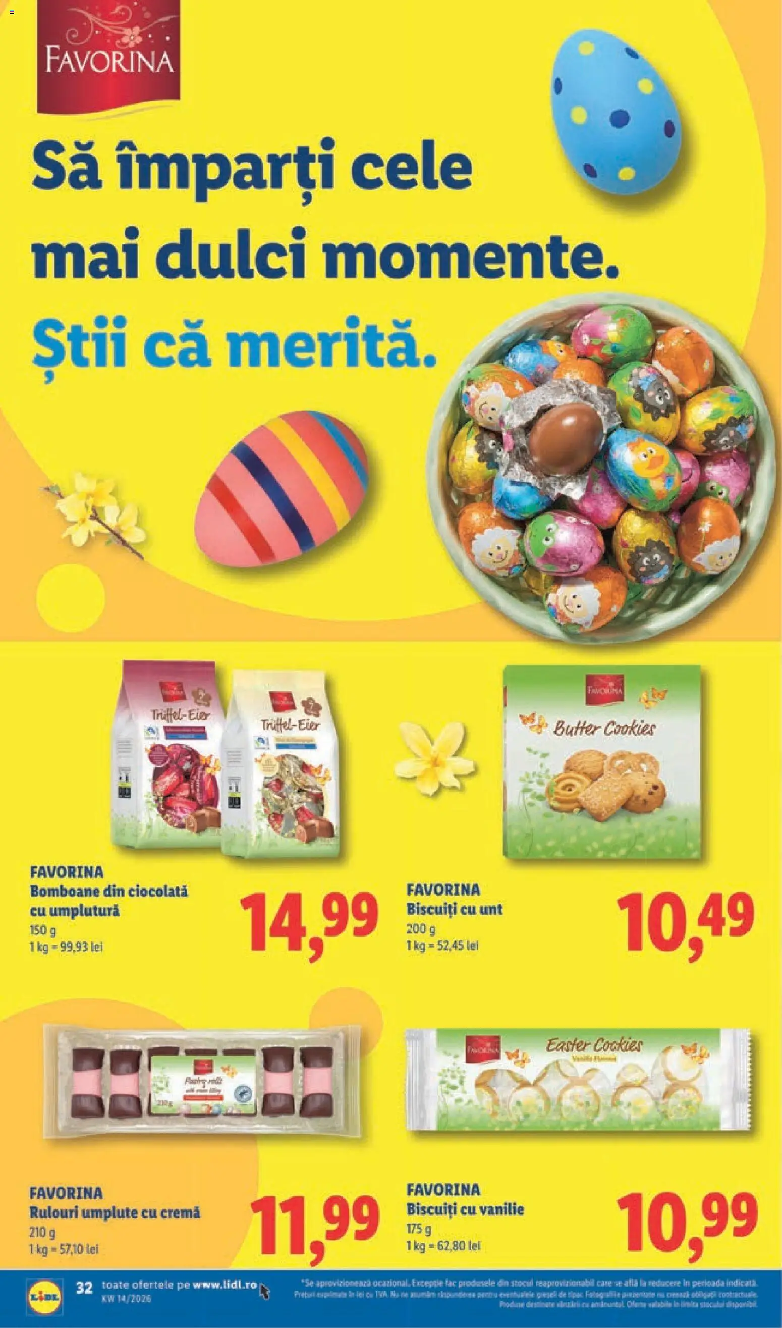 Catalog LIDL 30 Martie - 4 Aprilie 2026 | Pagina 32 | Produse: Unt, Cremă, Bomboane, Biscuiți