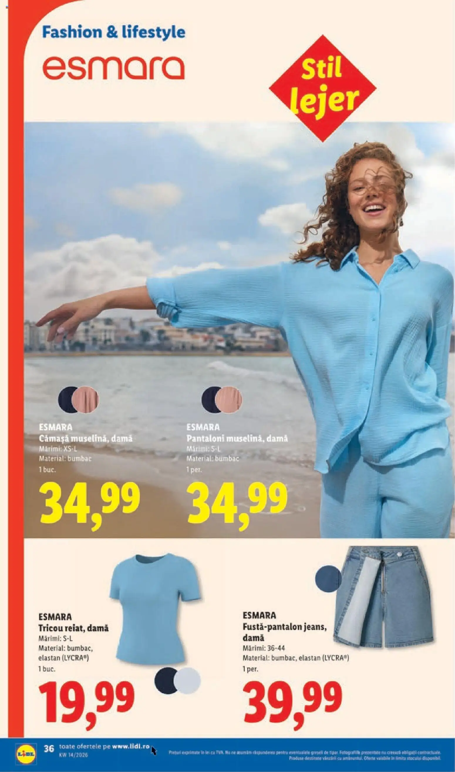 Catalog LIDL 30 Martie - 4 Aprilie 2026 | Pagina 36 | Produse: Tricou, Pantaloni