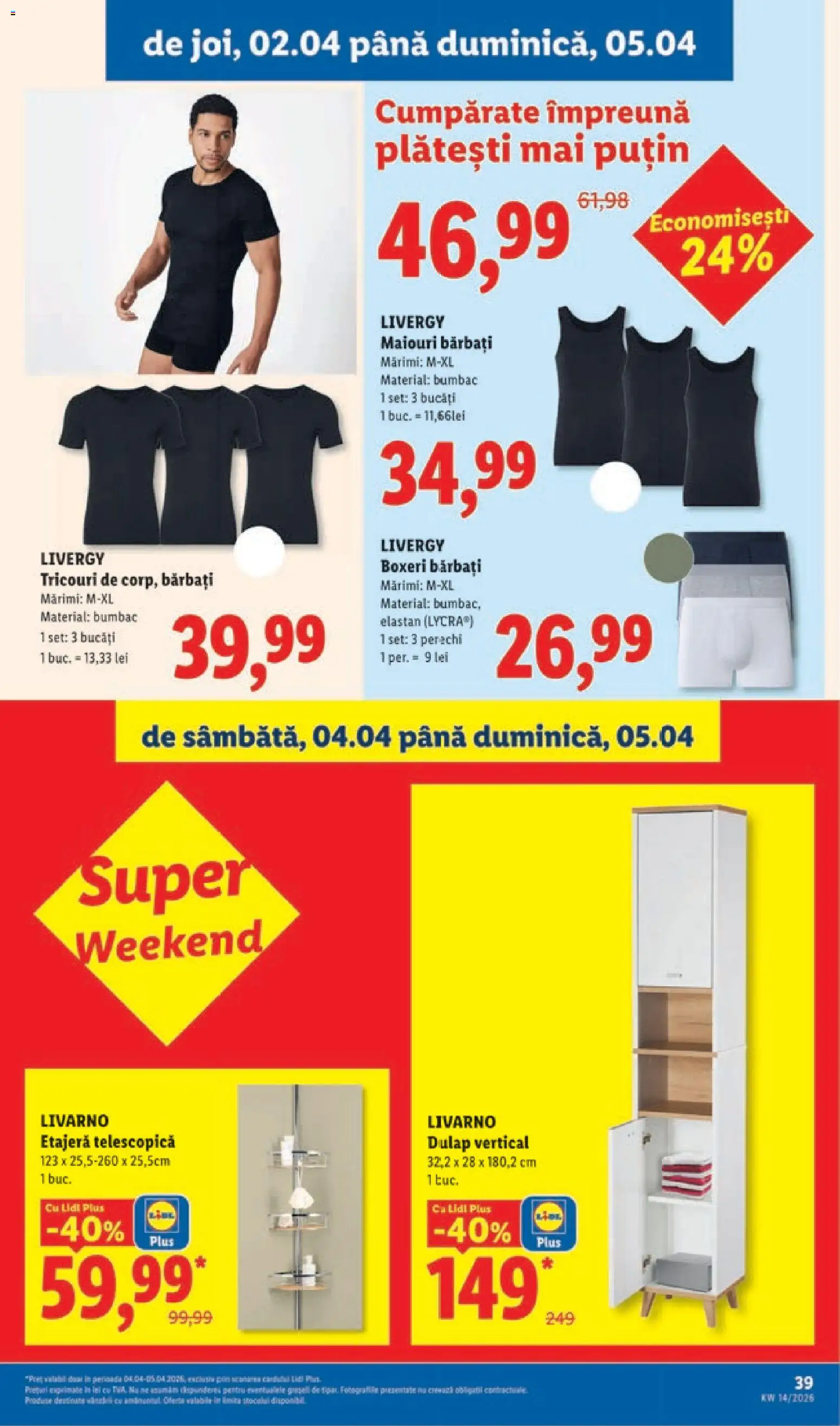 Catalog LIDL 30 Martie - 4 Aprilie 2026 | Pagina 39 | Produse: Etajeră, Boxeri