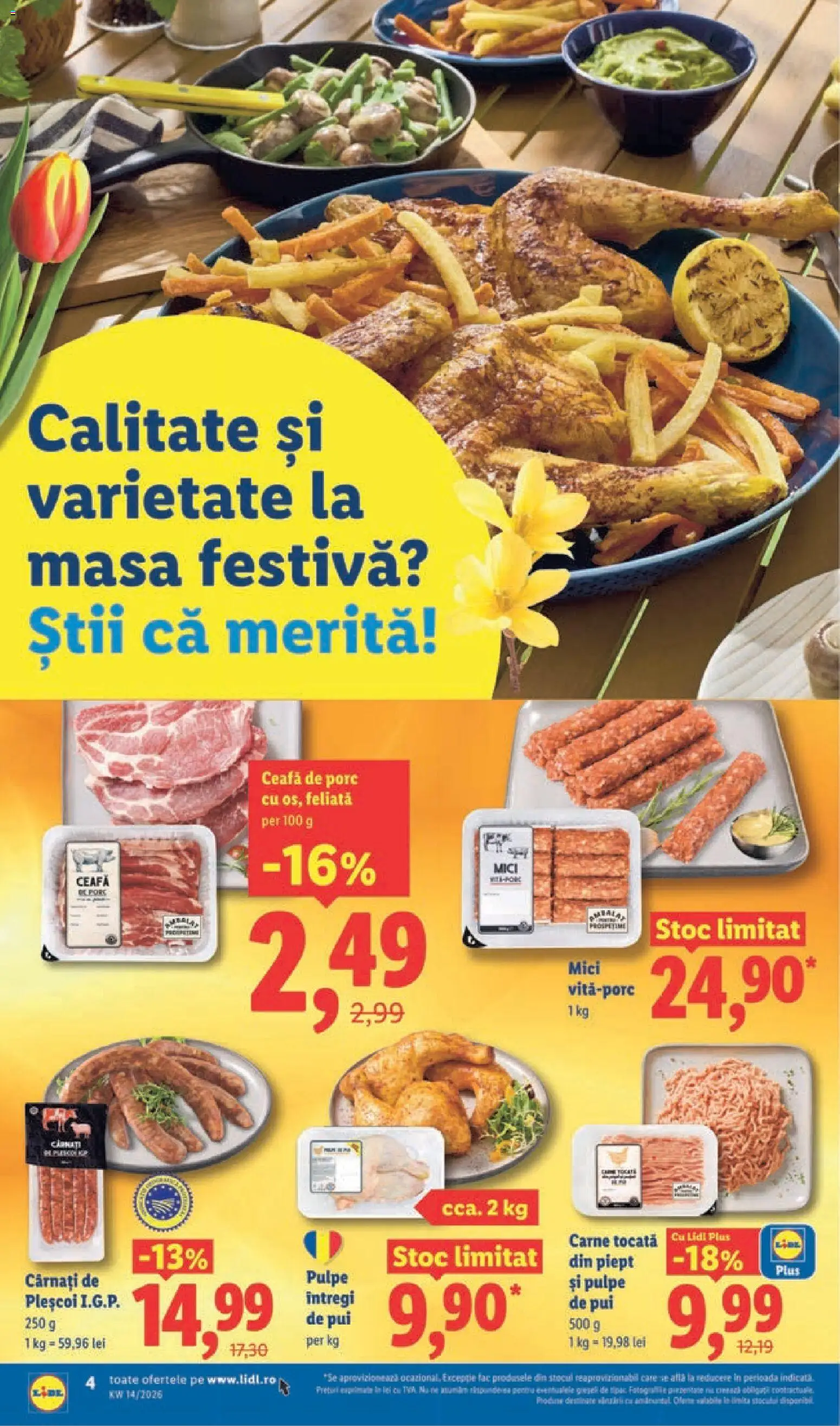 Catalog LIDL 30 Martie - 4 Aprilie 2026 | Pagina 4 | Produse: Keçeli kalem, Masă, Hacıyatmaz Kedi Oyuncağı, Cârnați
