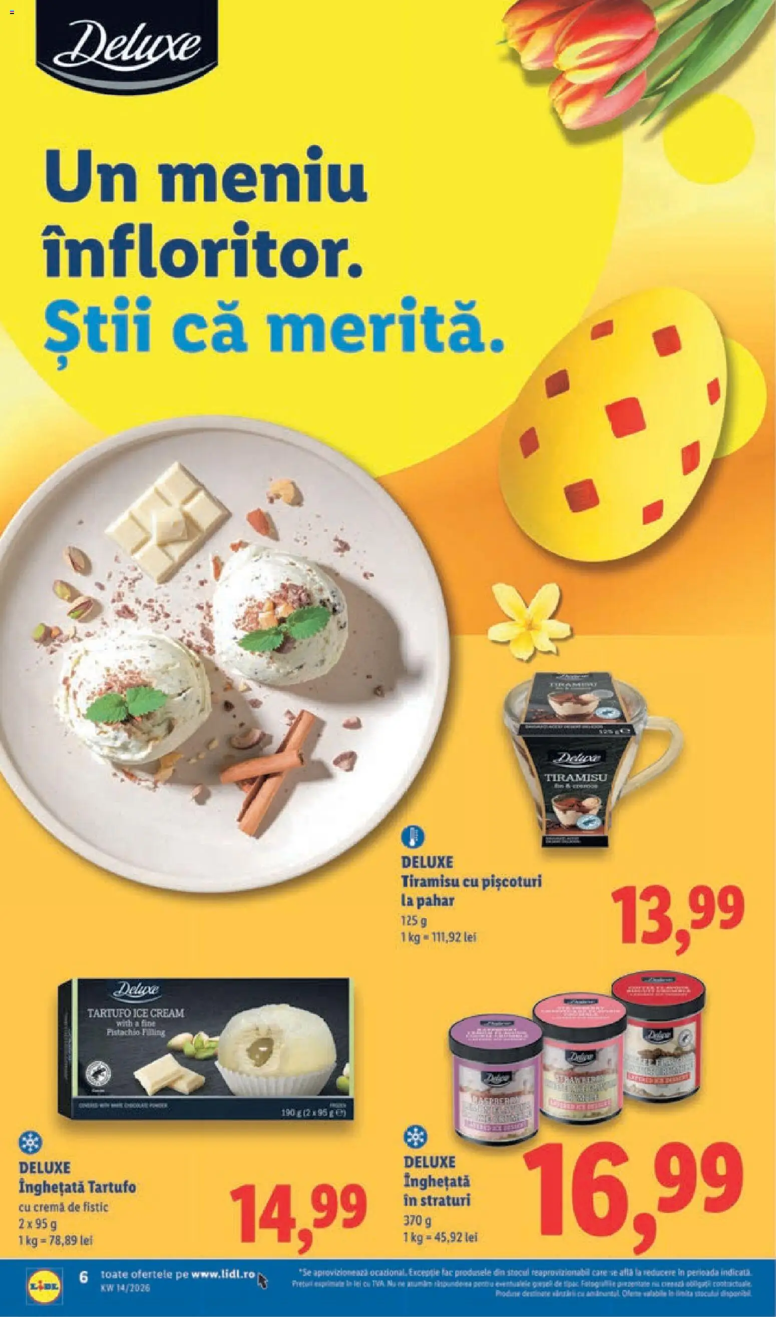 Catalog LIDL 30 Martie - 4 Aprilie 2026 | Pagina 6 | Produse: Cremă, Tiramisu, Fistic, Înghețată