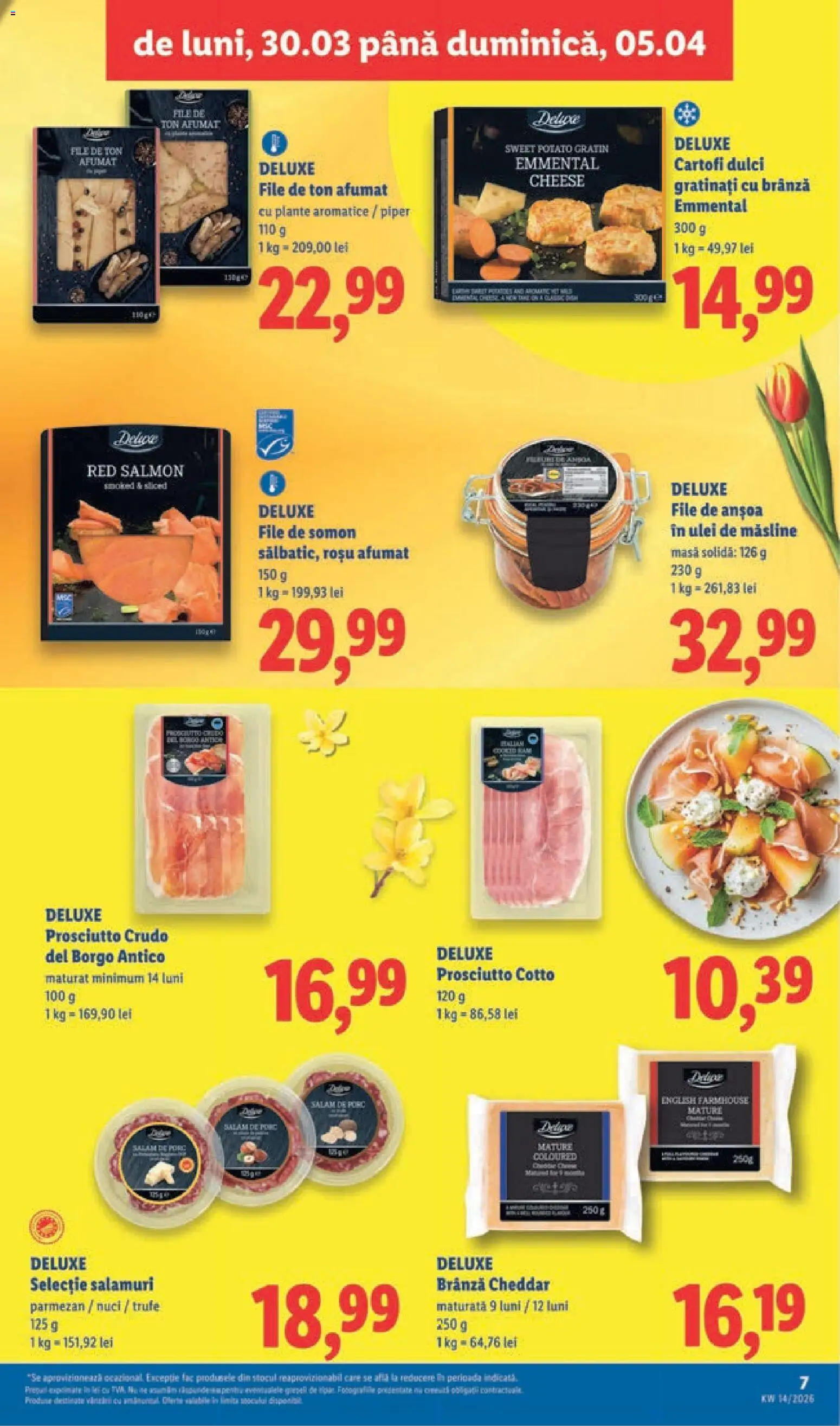 Catalog LIDL 30 Martie - 4 Aprilie 2026 | Pagina 7 | Produse: Taneli organik hardal, Măsline, Ulei, Salam