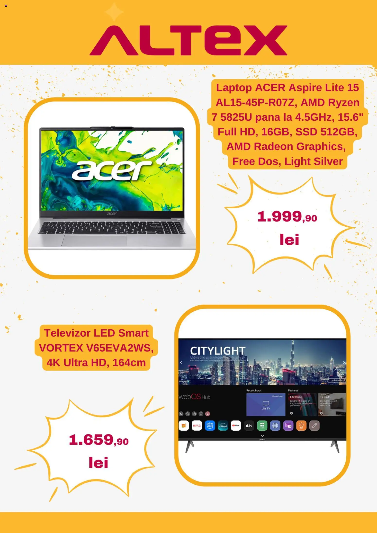 Catalog Altex 26 - 31 Martie 2026 | Pagina 3 | Produse: Laptop, Vestiyer, Televizor, Babak