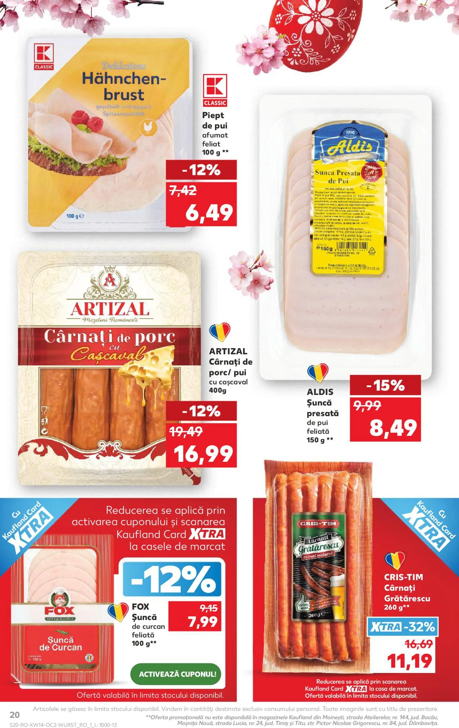 Catalog Kaufland 1 - 6 Aprilie 2026 | Pagina 20 | Produse: Hacıyatmaz Kedi Oyuncağı, Cașcaval, Șuncă, Cârnați