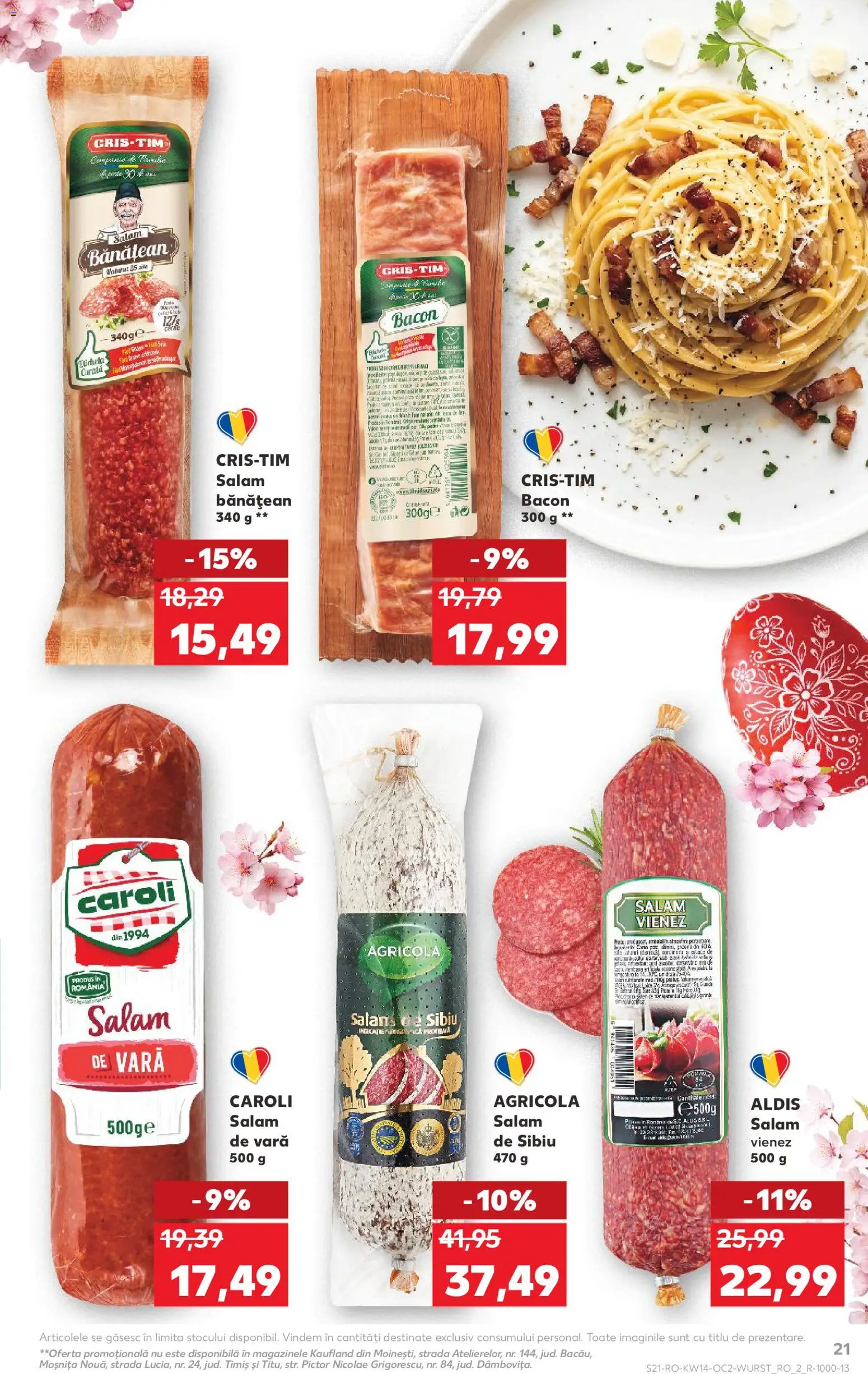 Catalog Kaufland 1 - 6 Aprilie 2026 | Pagina 21 | Produse: Bacon, Salam