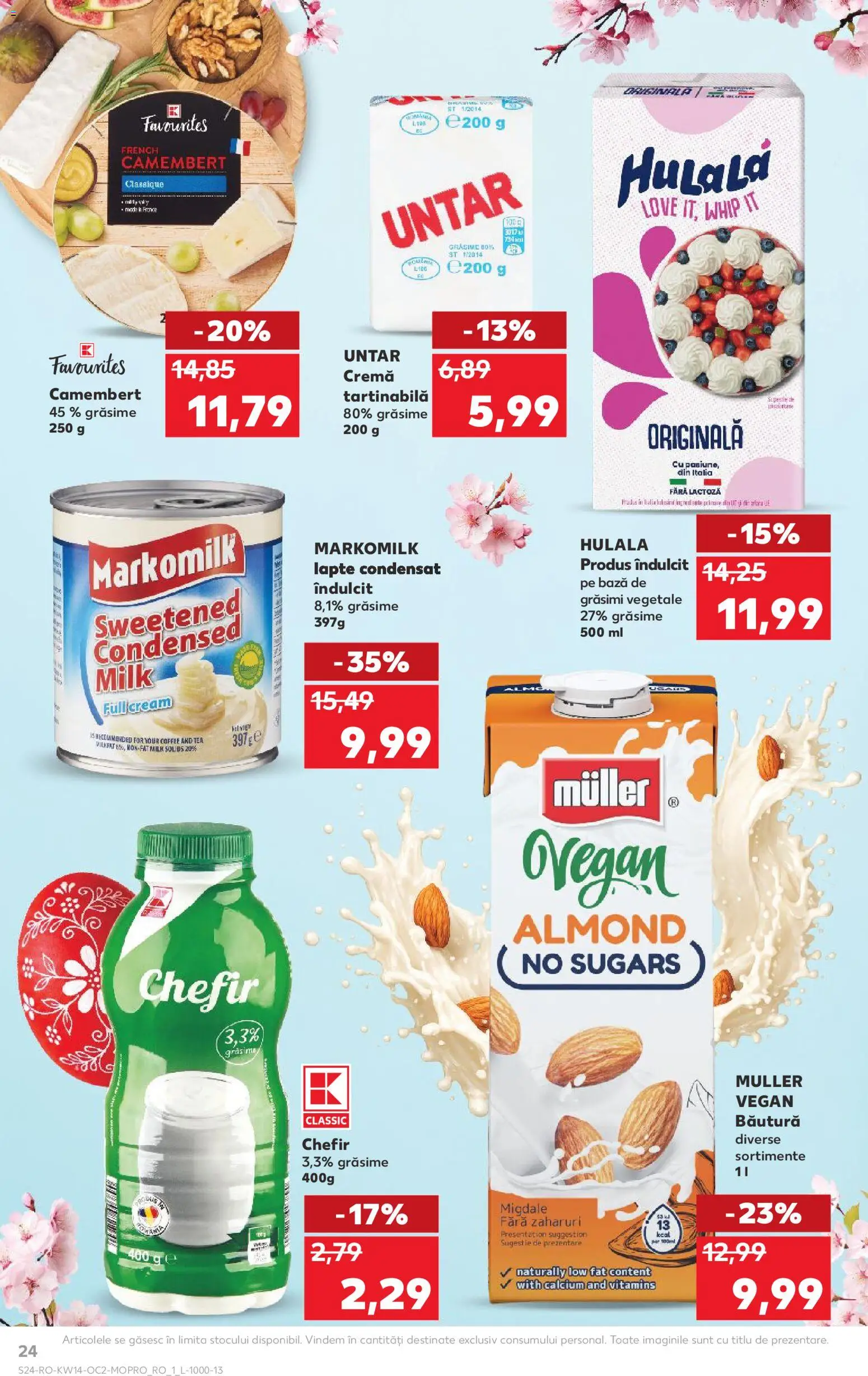 Catalog Kaufland 1 - 6 Aprilie 2026 | Pagina 24 | Produse: Migdale, Lapte, Cremă, Cremă tartinabilă