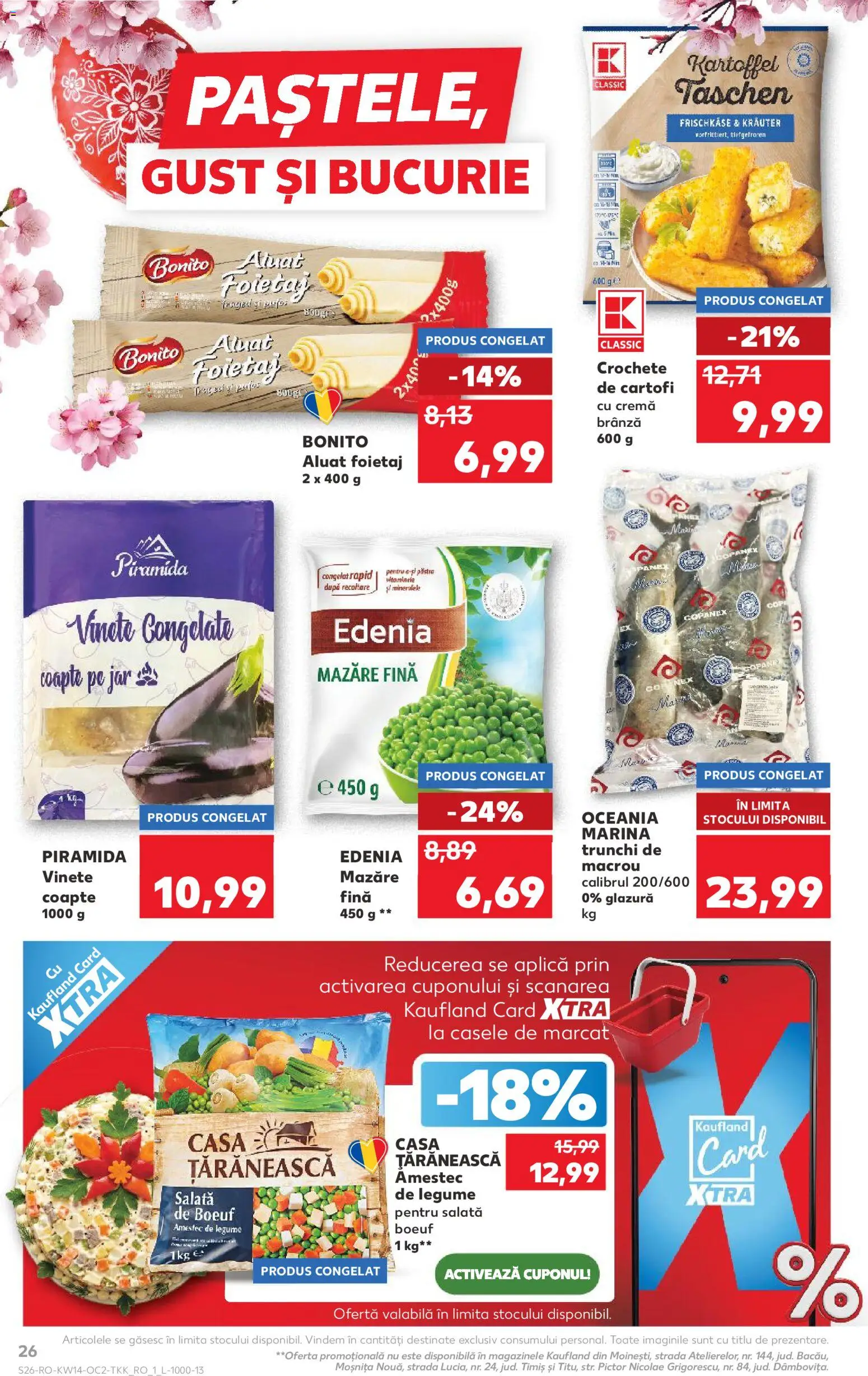 Catalog Kaufland 1 - 6 Aprilie 2026 | Pagina 26 | Produse: Mazăre, Cremă, Salată, Cartofi