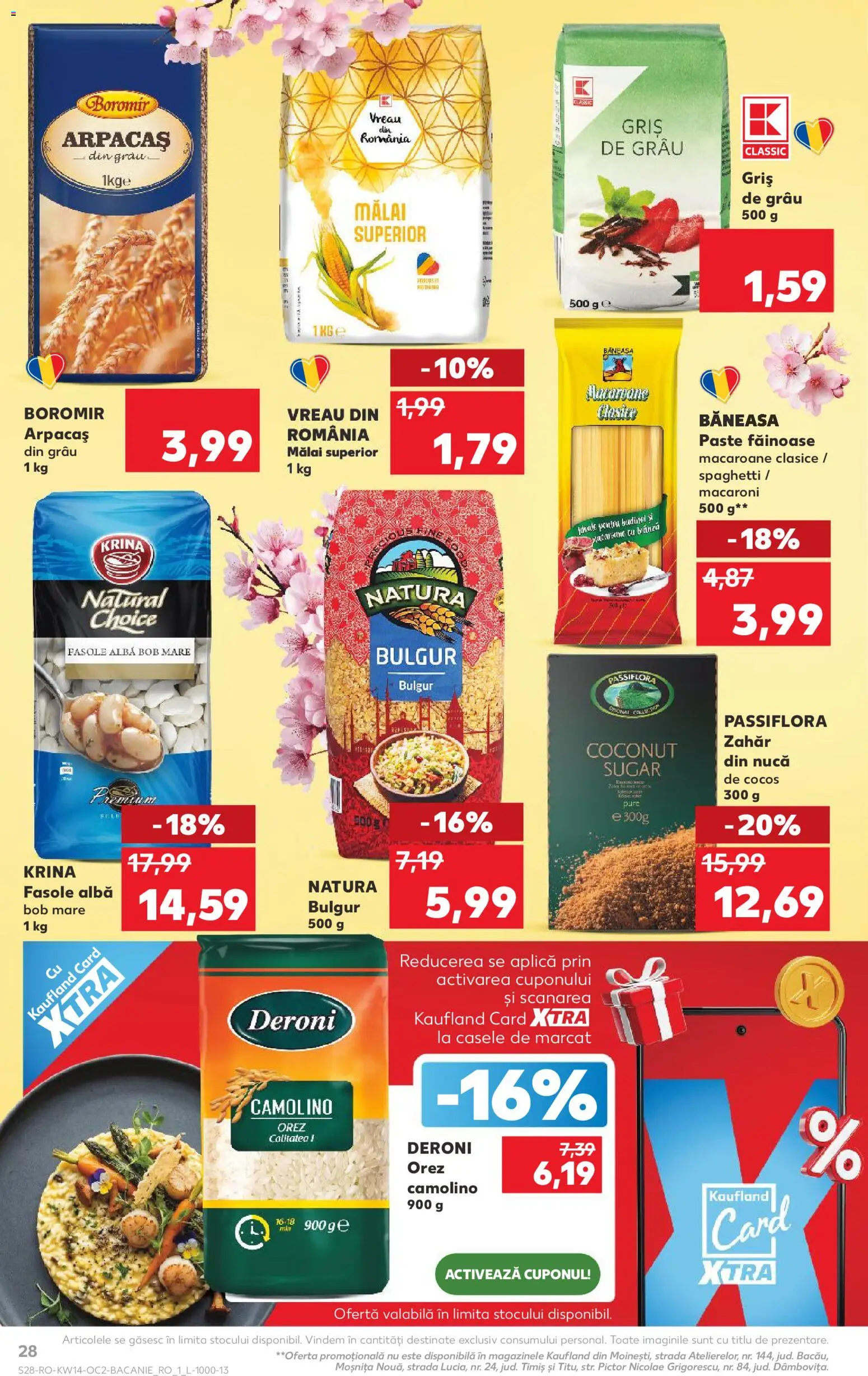 Catalog Kaufland 1 - 6 Aprilie 2026 | Pagina 28 | Produse: Mălai, Paste, Fasole albă, Zahăr