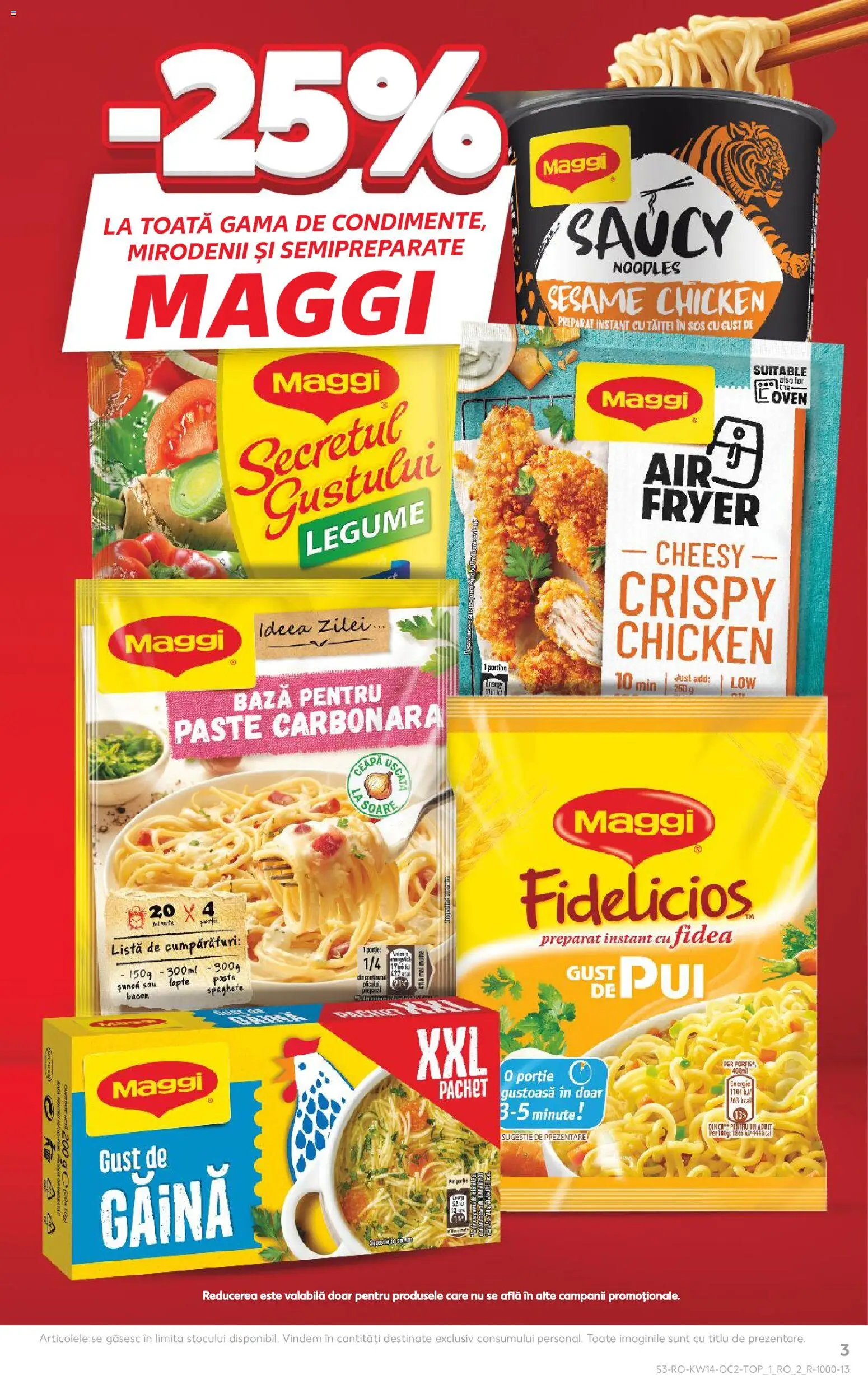 Catalog Kaufland 1 - 6 Aprilie 2026 | Pagina 3 | Produse: Bacon, Noodles, Paste, Sos