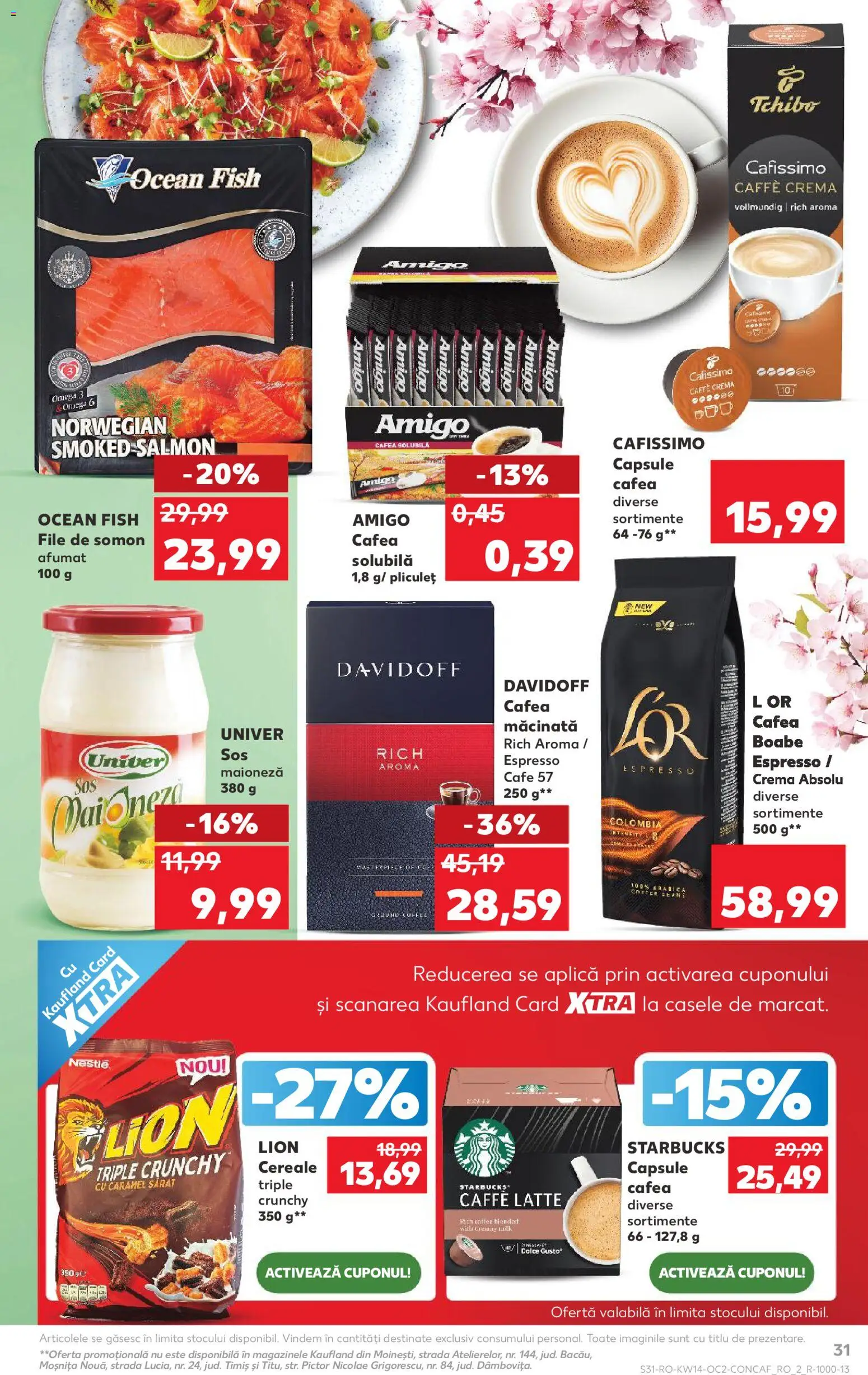 Catalog Kaufland 1 - 6 Aprilie 2026 | Pagina 31 | Produse: Cremă, Cafea, Cereale, Maioneză
