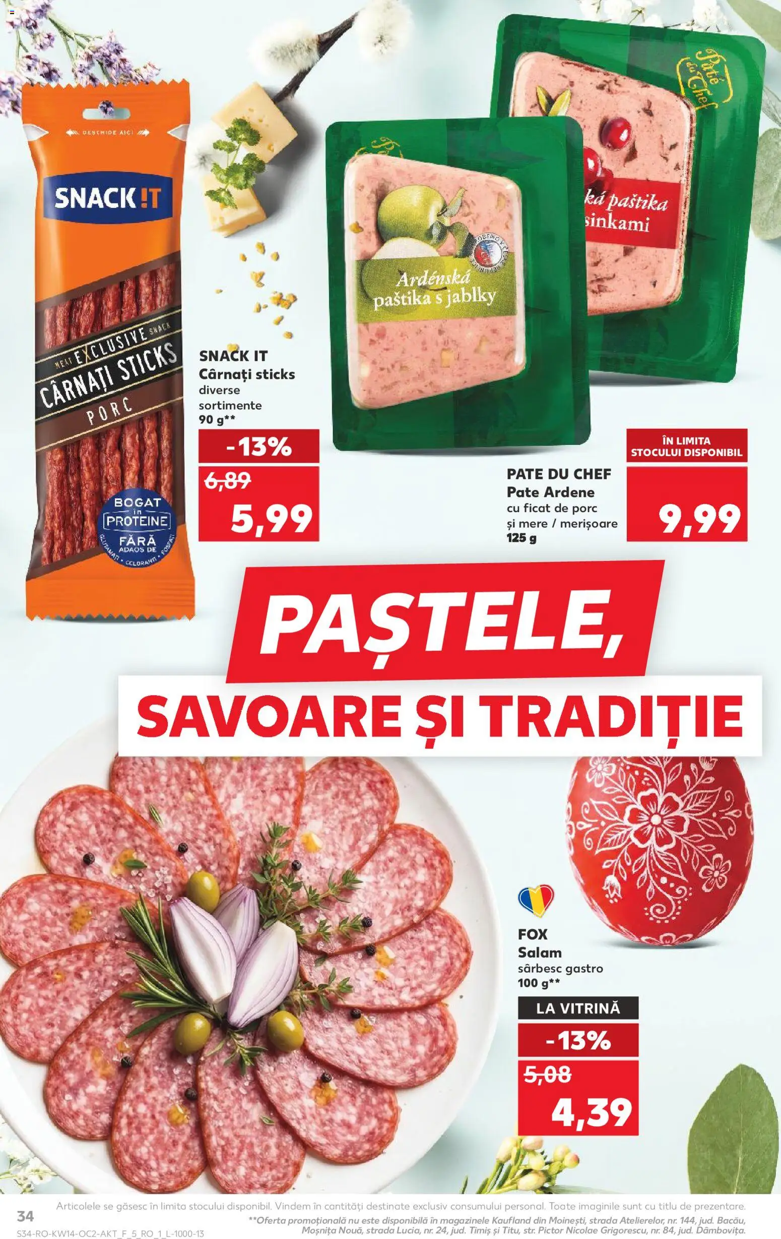 Catalog Kaufland 1 - 6 Aprilie 2026 | Pagina 34 | Produse: Masaüstü kılıfı, Vitrină, Salam, Cârnați