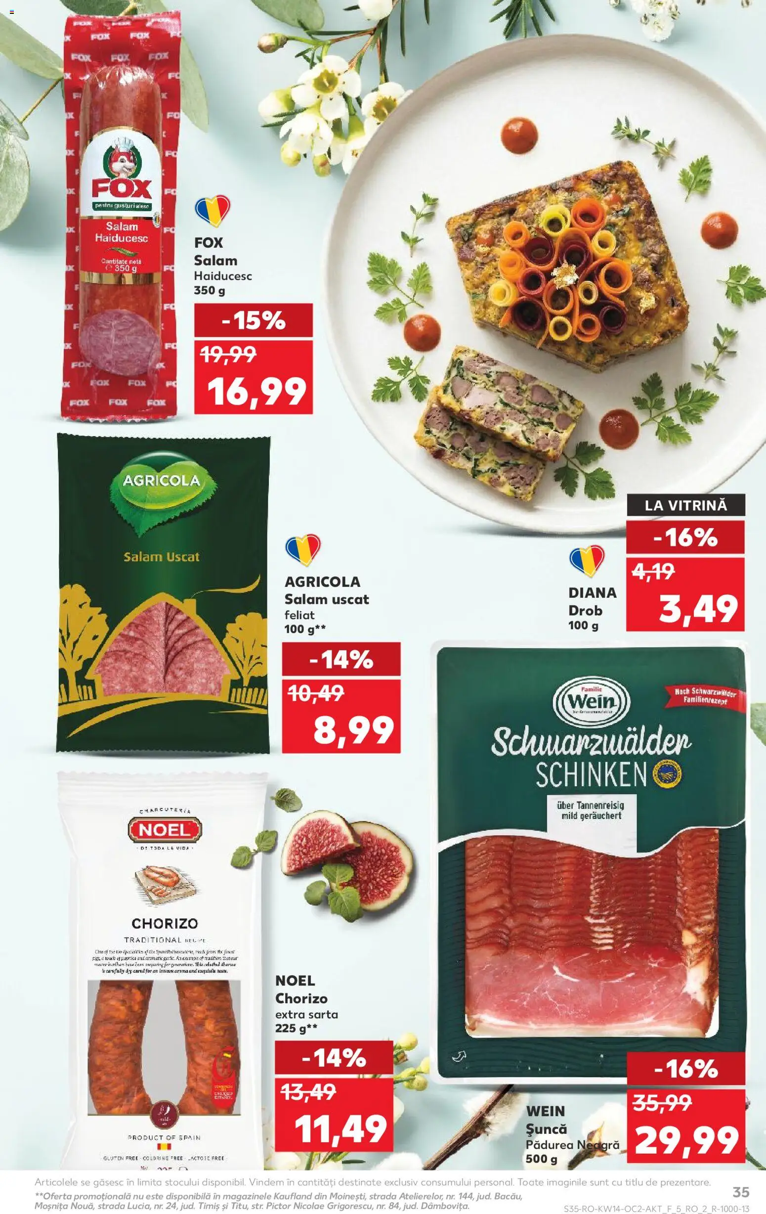 Catalog Kaufland 1 - 6 Aprilie 2026 | Pagina 35 | Produse: Vitrină, Salam, Șuncă