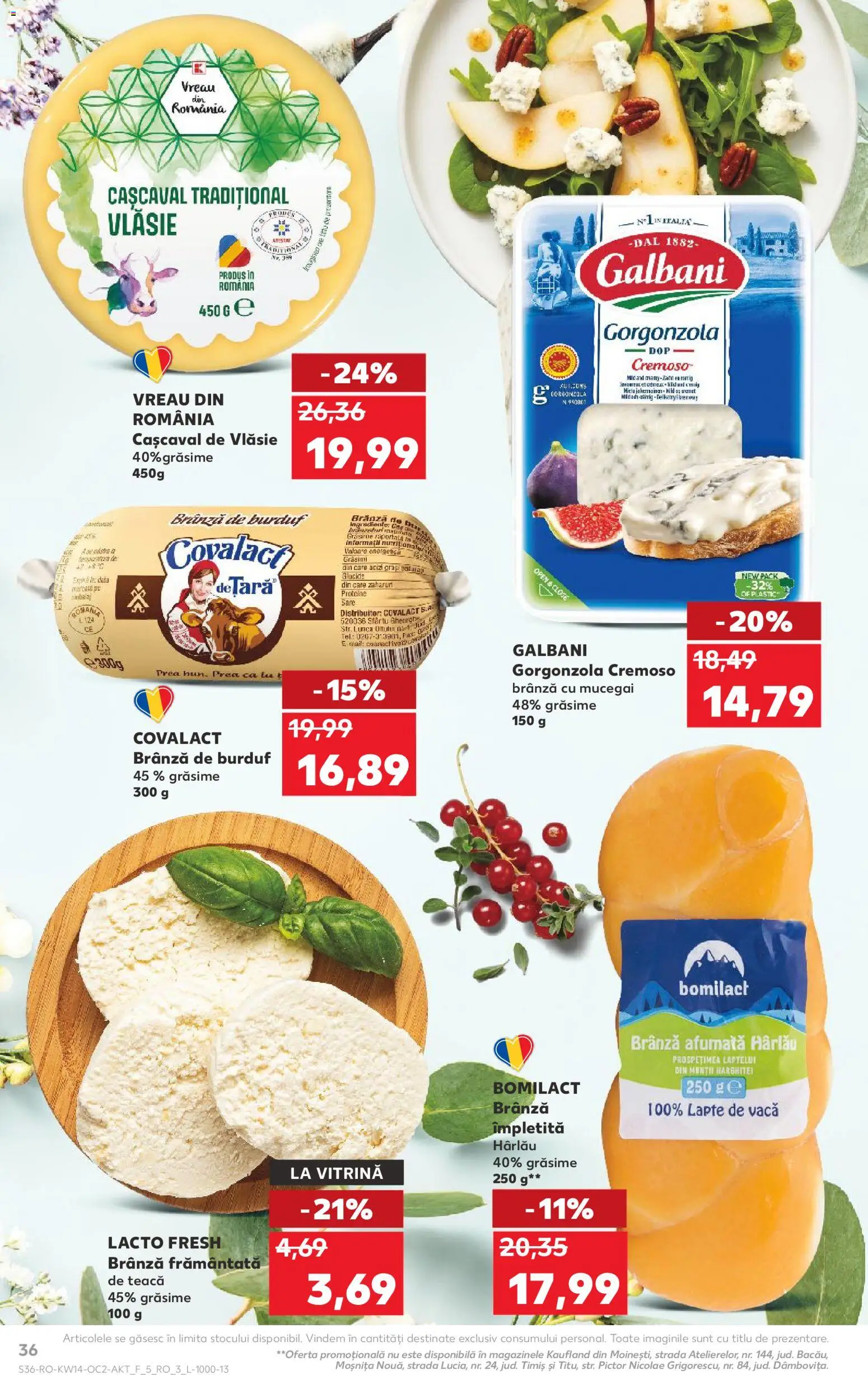 Catalog Kaufland 1 - 6 Aprilie 2026 | Pagina 36 | Produse: Vitrină, Brânză, Gorgonzola, Sare