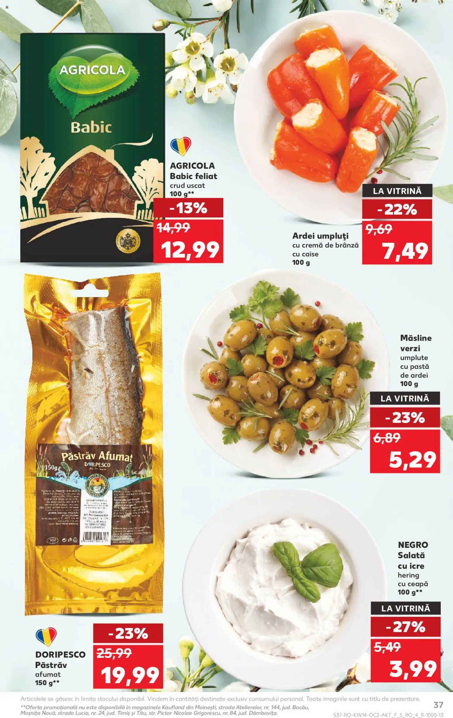Catalog Kaufland 1 - 6 Aprilie 2026 | Pagina 37 | Produse: Vitrină, Măsline, Ardei, Salată