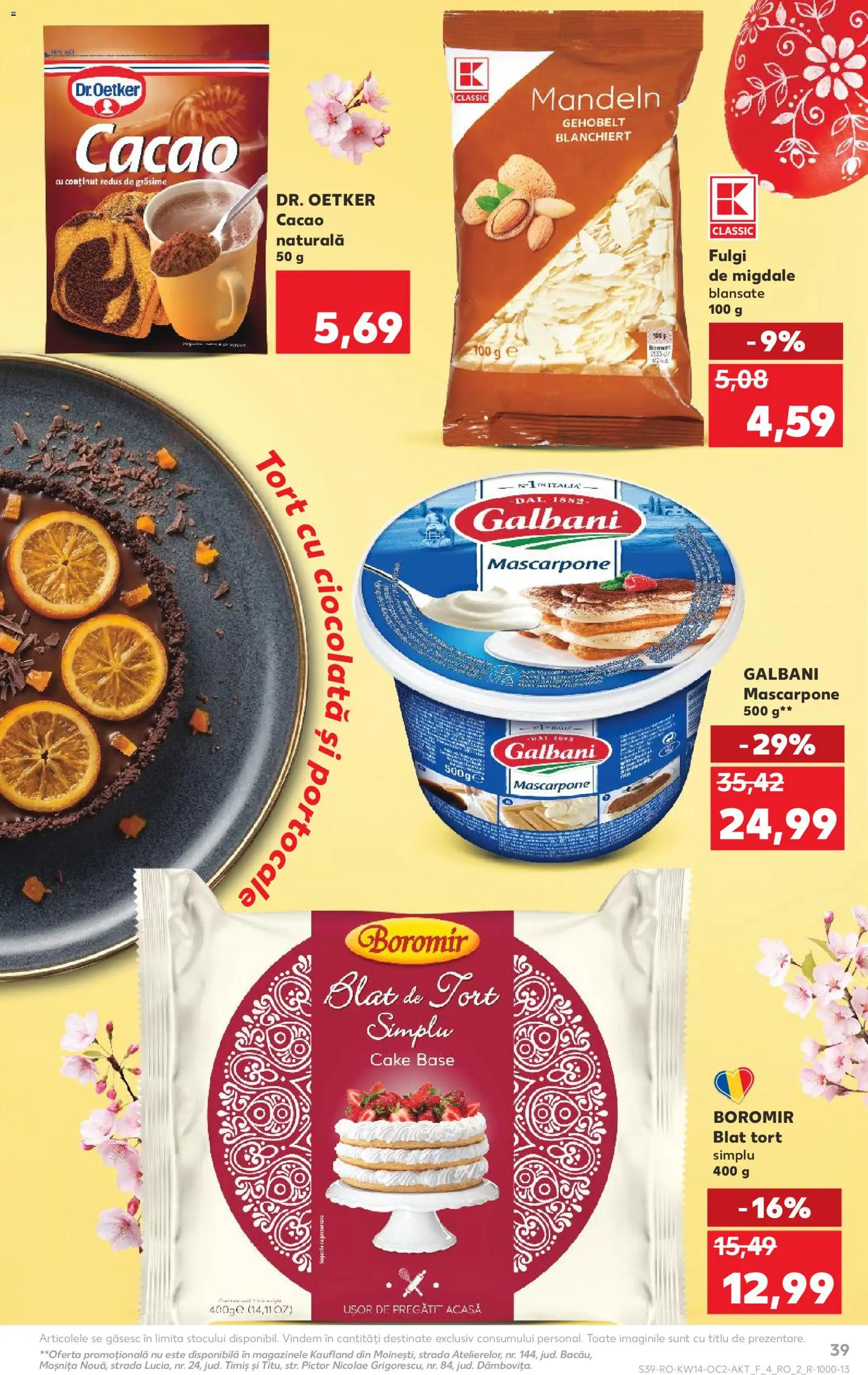 Catalog Kaufland 1 - 6 Aprilie 2026 | Pagina 39 | Produse: Migdale, Portocale, Cacao, Fulgi