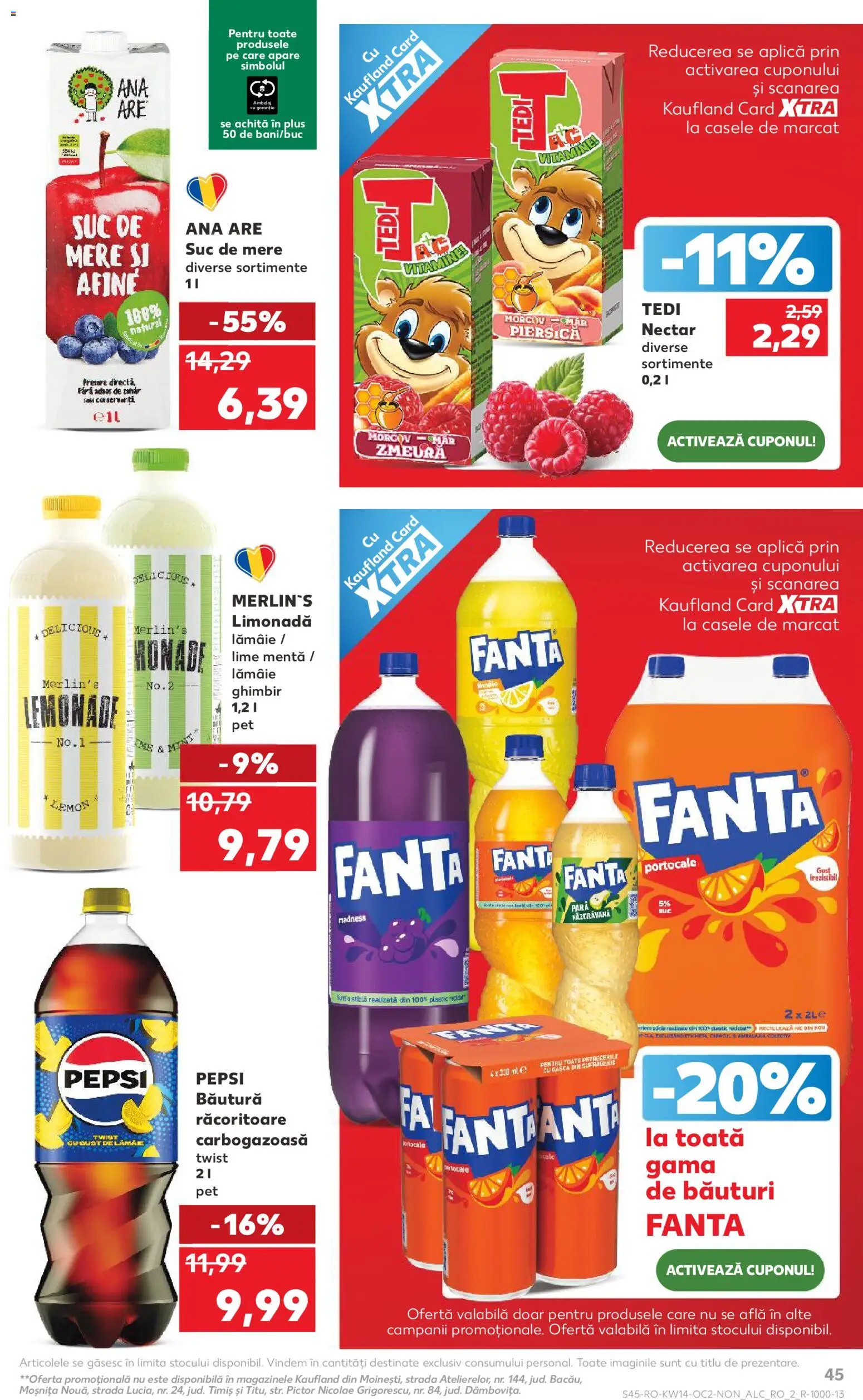 Catalog Kaufland 1 - 6 Aprilie 2026 | Pagina 45 | Produse: Piersică, Lime, Afine, Matériel de Street Workout