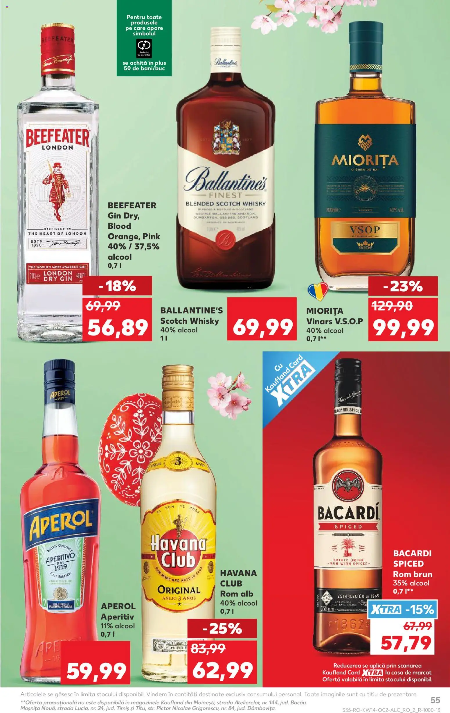 Catalog Kaufland 1 - 6 Aprilie 2026 | Pagina 55 | Produse: Rom, Gin, Aperol