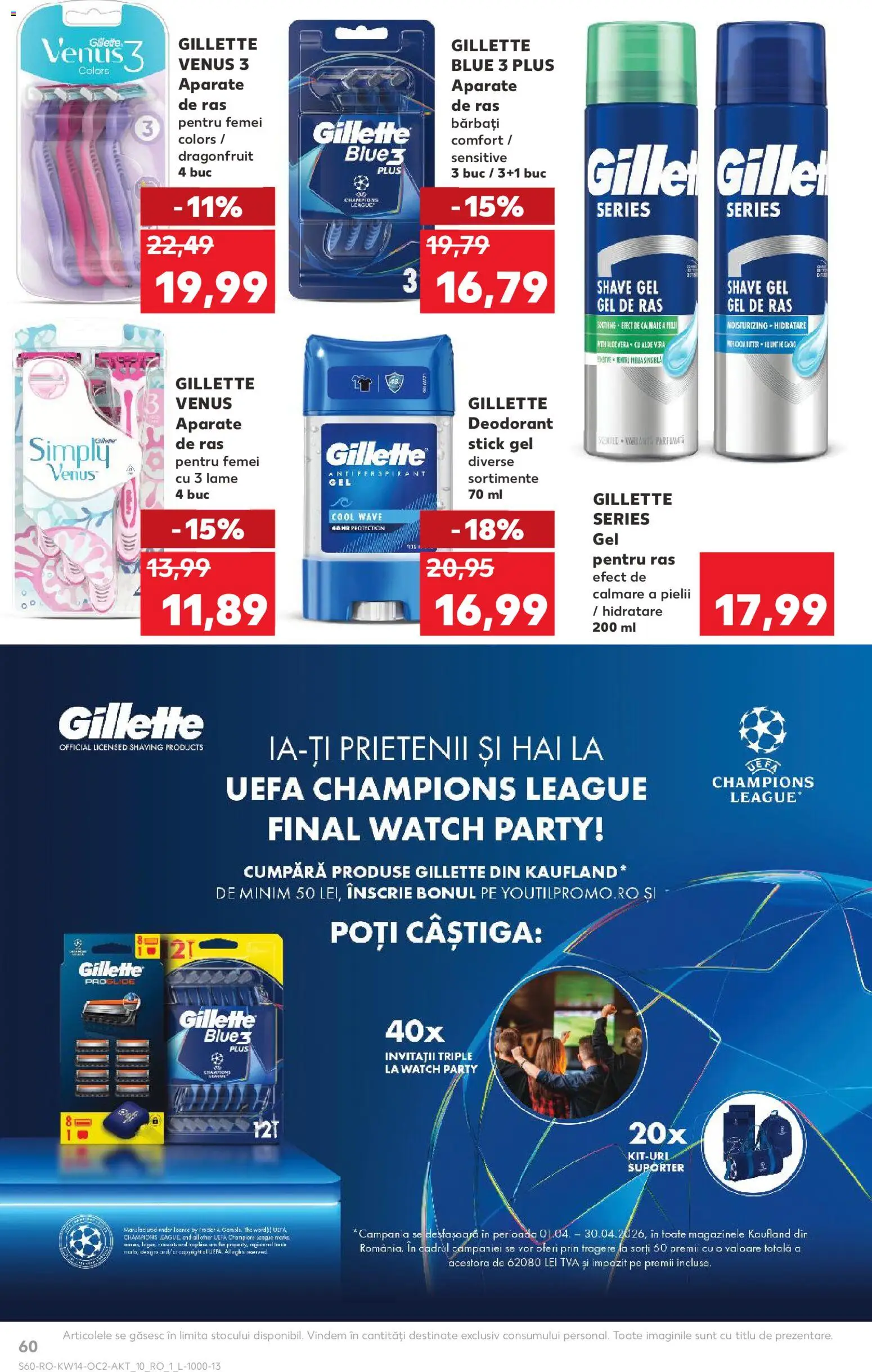 Catalog Kaufland 1 - 6 Aprilie 2026 | Pagina 60 | Produse: Gel de ras, Deodorant, Antiperspirant