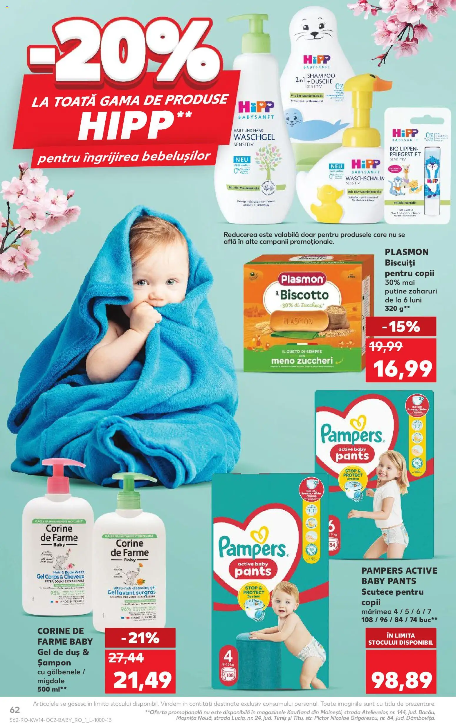 Catalog Kaufland 1 - 6 Aprilie 2026 | Pagina 62 | Produse: Body, Migdale, Șampon, Scutece