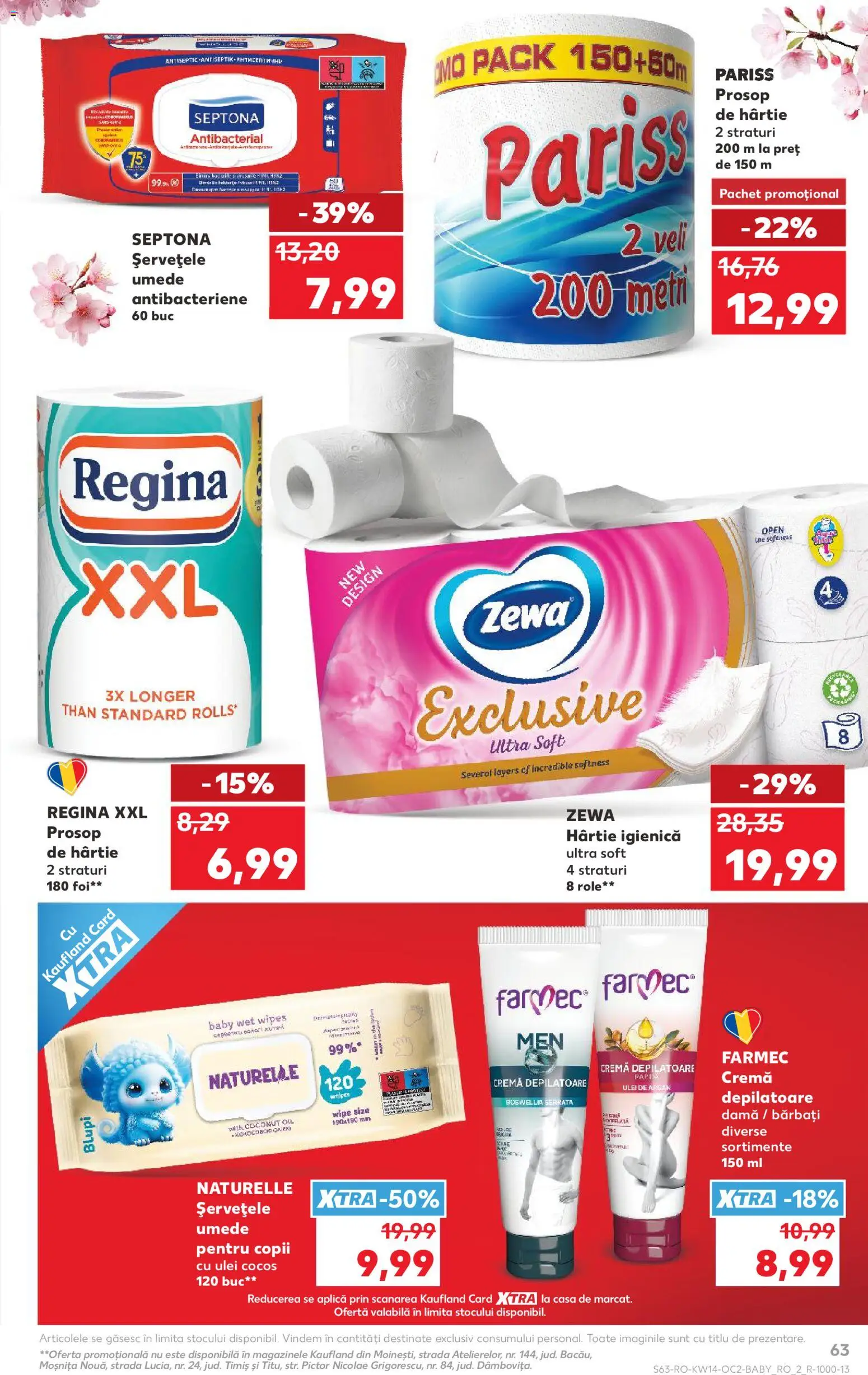 Catalog Kaufland 1 - 6 Aprilie 2026 | Pagina 63 | Produse: Role, Ulei, Cremă depilatoare, Șervețele umede