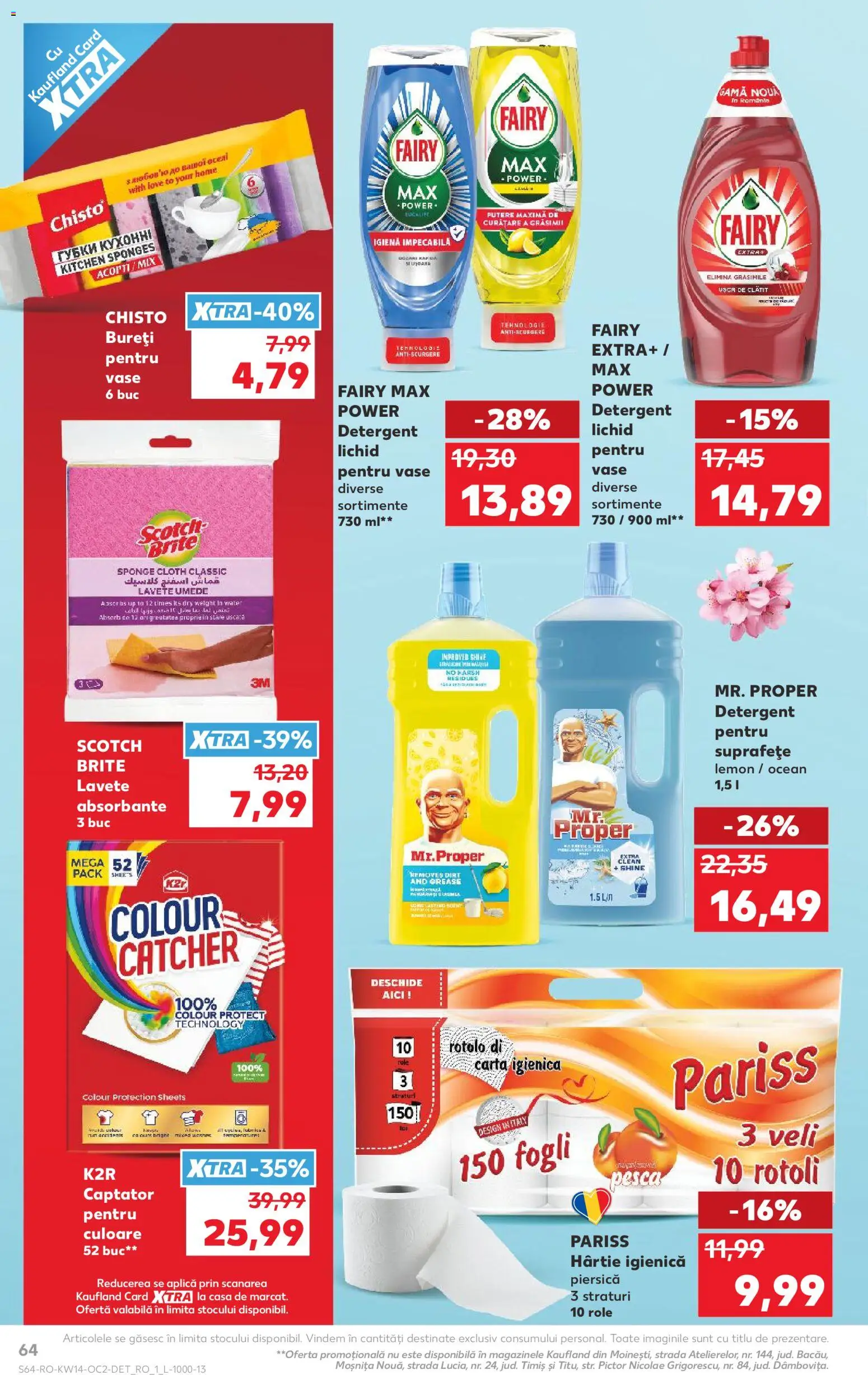 Catalog Kaufland 1 - 6 Aprilie 2026 | Pagina 64 | Produse: Piersică, Role, Lavete, Absorbante