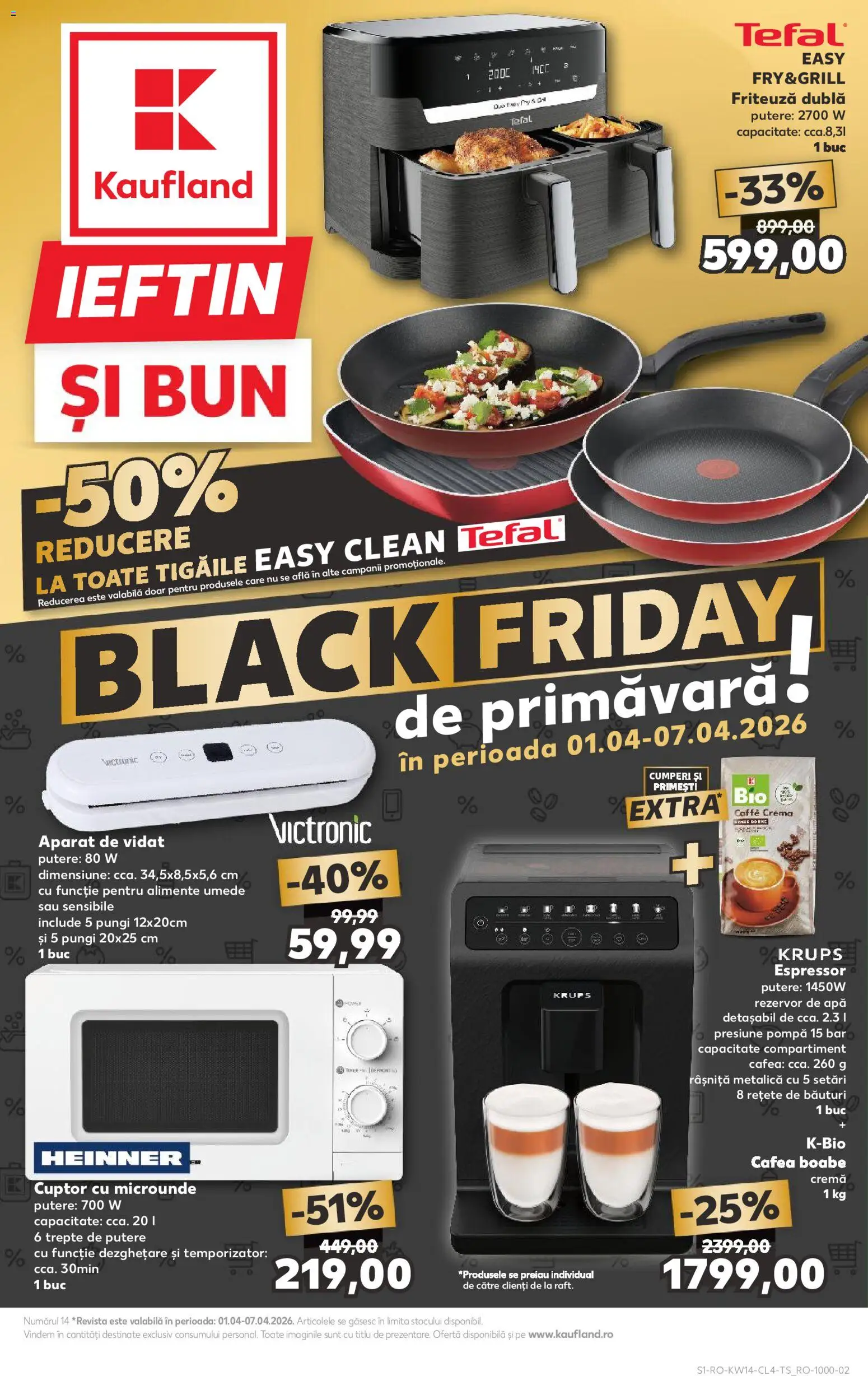 Catalog Kaufland 1 - 6 Aprilie 2026 | Pagina 1 | Produse: Pomelo, Friteuză, Cafea, Apă