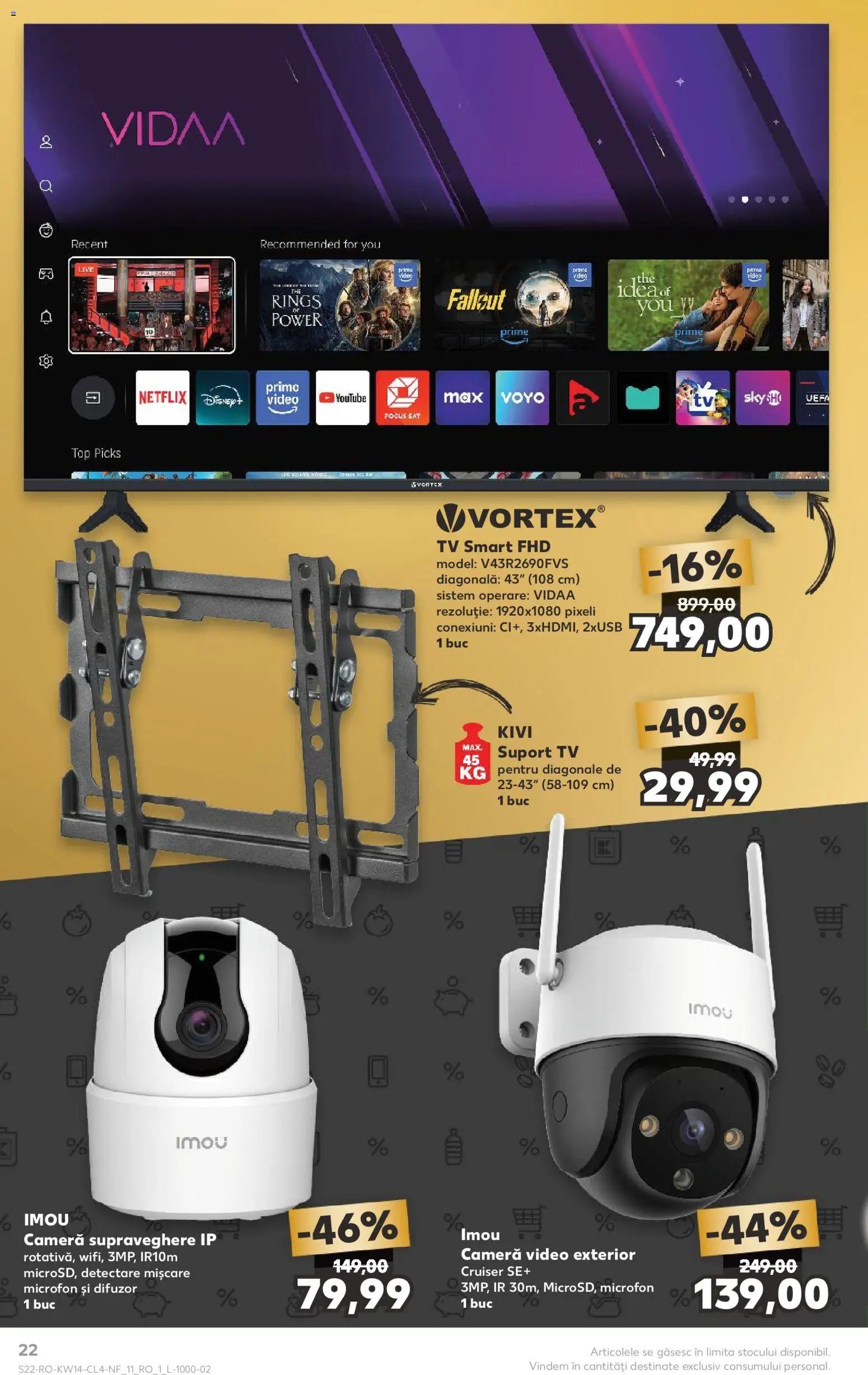 Catalog Kaufland 1 - 6 Aprilie 2026 | Pagina 22 | Produse: Video, Cameră Video, Cameră, Microfon